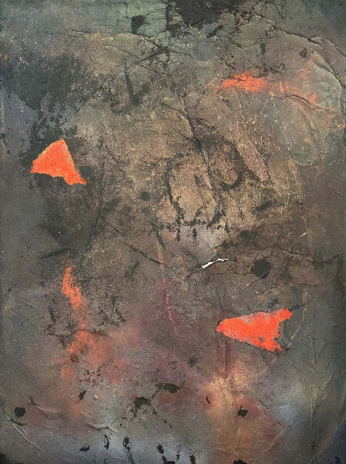 Embodiment Painted hanji collage 18x24