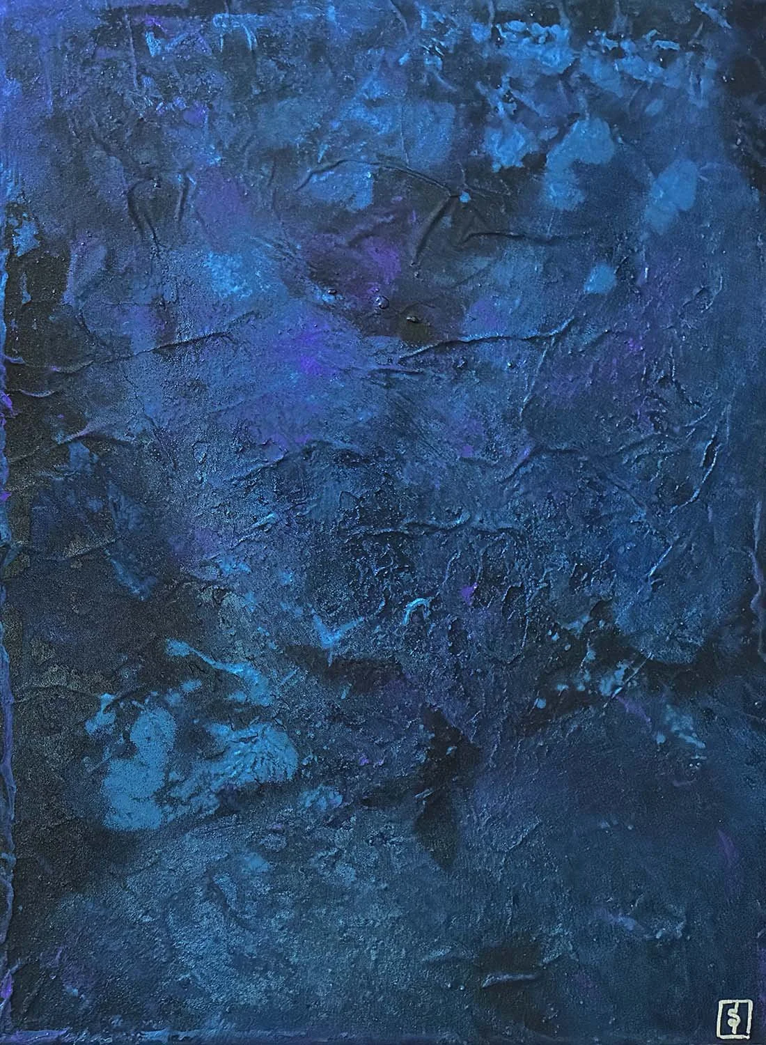 Soft Tilt Painted hanji collage 18x24