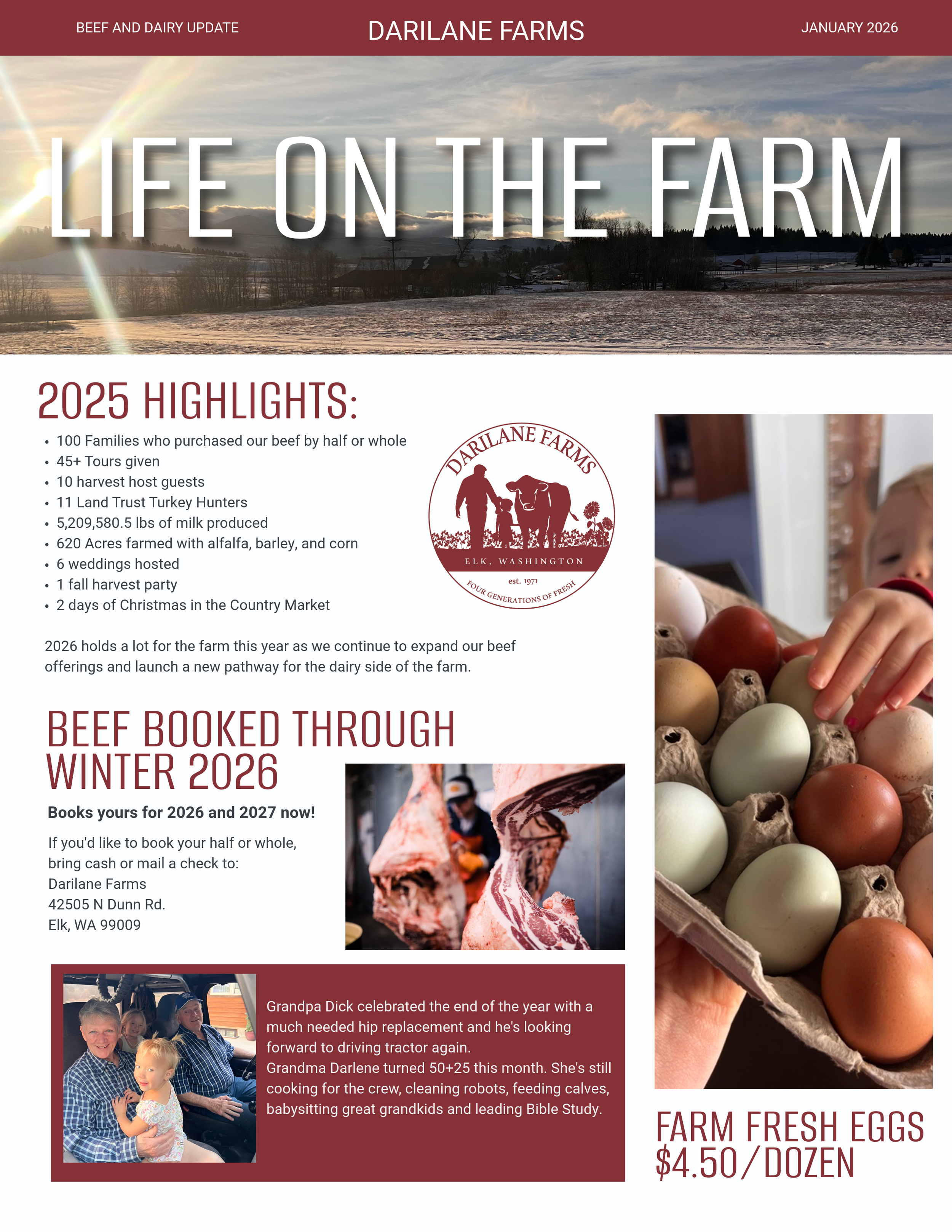Darilane Farm's January Newsletter