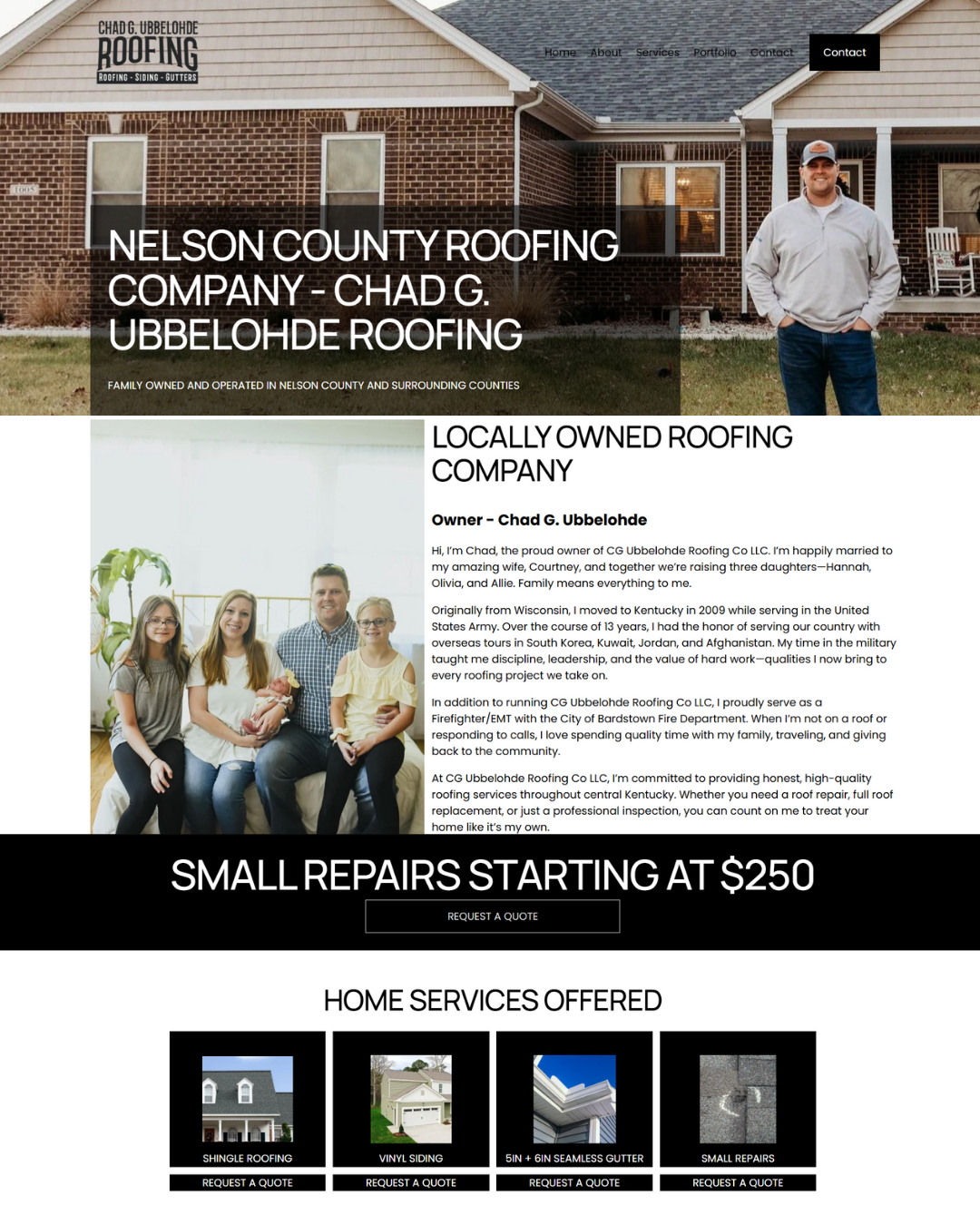 miniwebsite-example-roofing-company