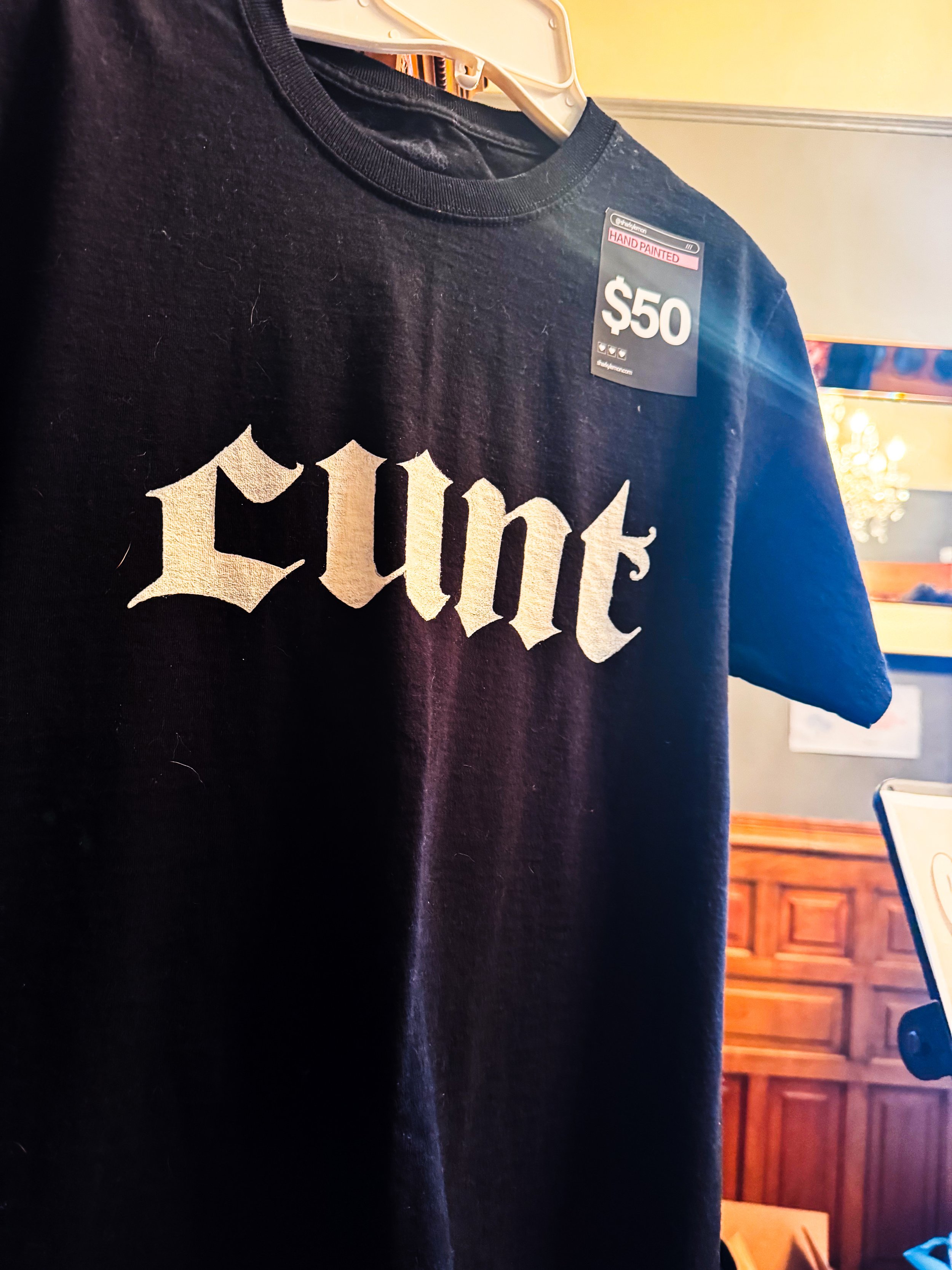 Hand Painted CUNT Shirt