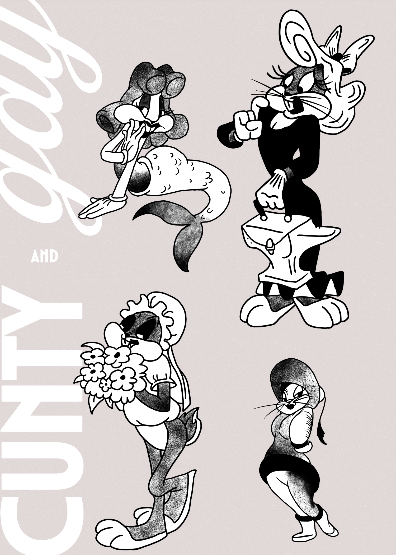 Bugs Bunny Drag Print