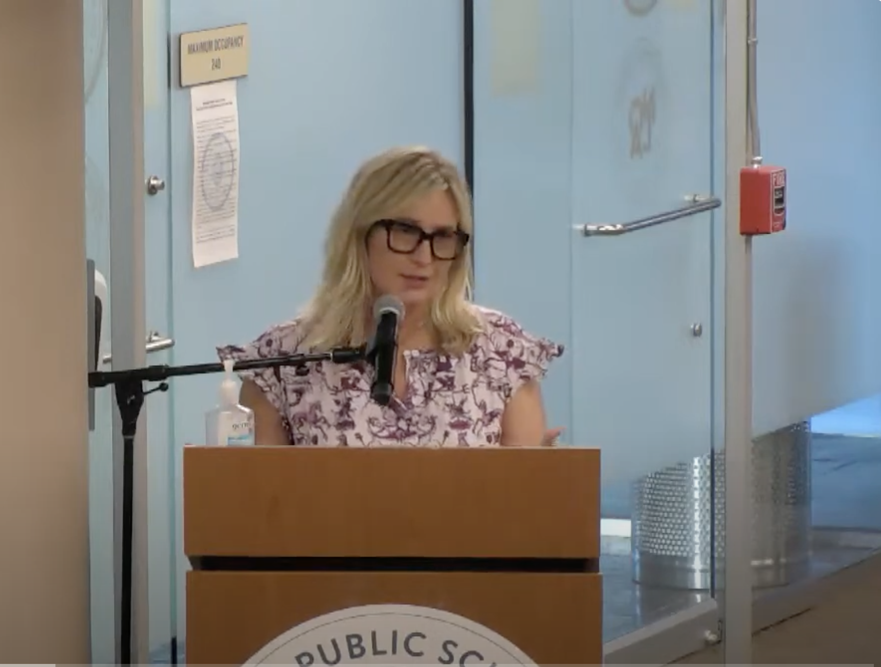 Elise Talks at the Orleans Parish School Board Meeting