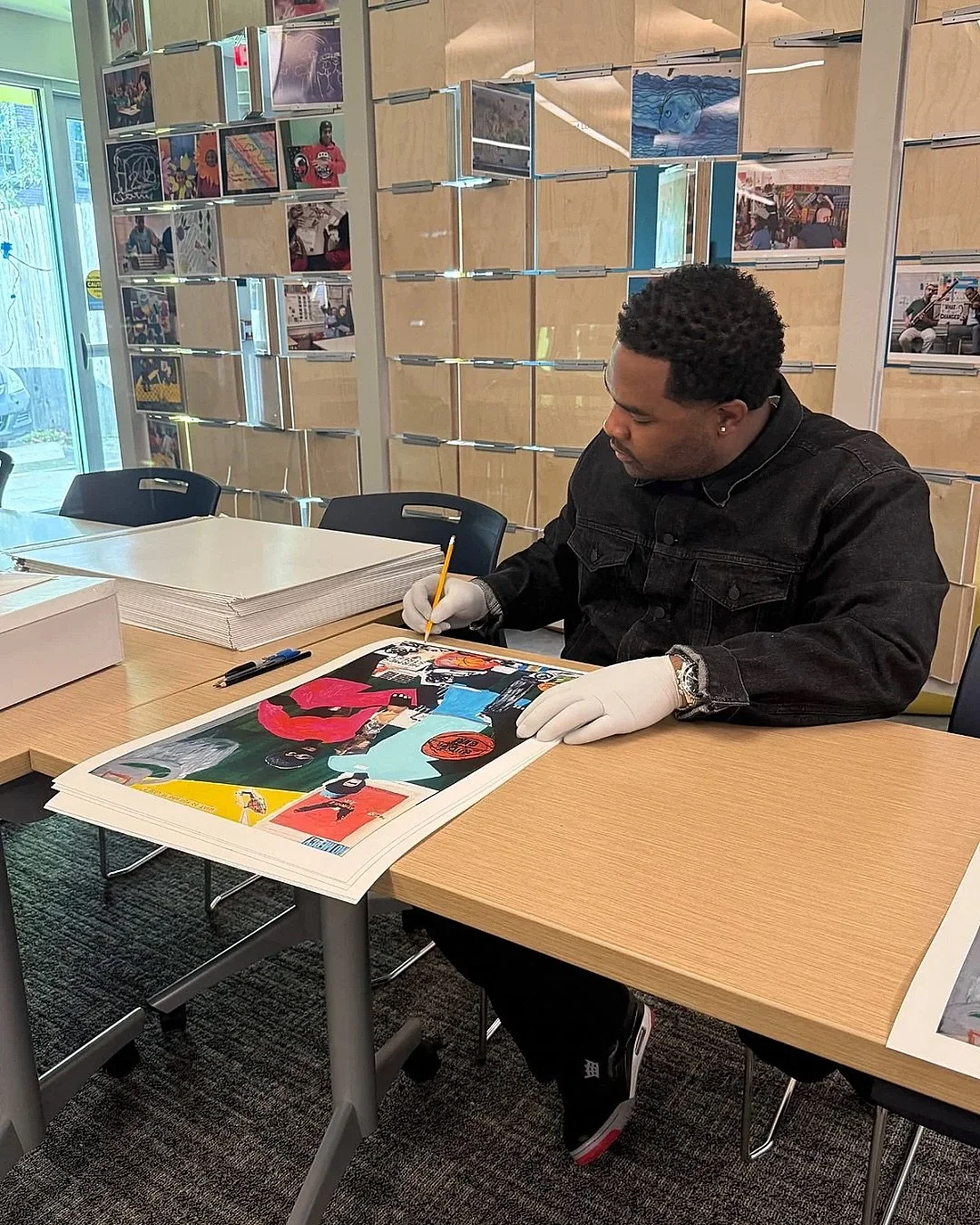 Our featured artist, Devin &ldquo;Cypher&rdquo; Dennis, just dropped by our center to sign his phenomenal prints, &ldquo;Neighborhood Watch,&rdquo; for our amazing sponsor and patron ticket holders. 

We&rsquo;re just a day away from the event and ca