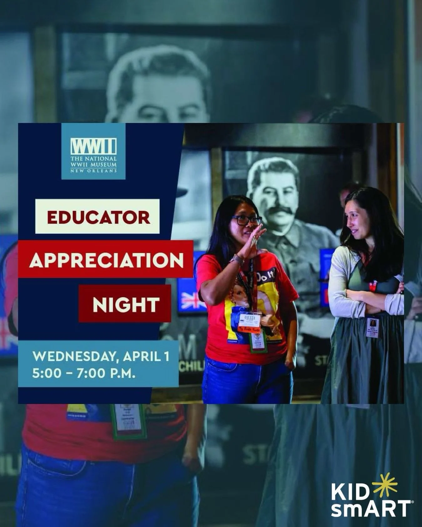 We&rsquo;re excited to be at the @wwiimuseum this evening for Educators Appreciation Night from 5-7PM! 

Join us to celebrate and connect with educators who inspire the next generation. 

See you there ✨