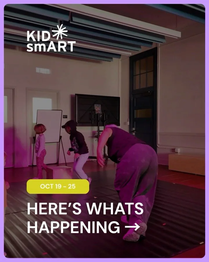 ✨ THIS WEEK AT KID smART! 💜

🎨 TUES, OCT 20 | smARTIST in Residence
Create with New Orleans artist Brent Houzenga! Explore stencils, painting, wearable art, and spray art.
🕔 5&ndash;6:45 PM | Ages 18+ | FREE with code FREEFALL

🎭 SAT, OCT 24 | Cr