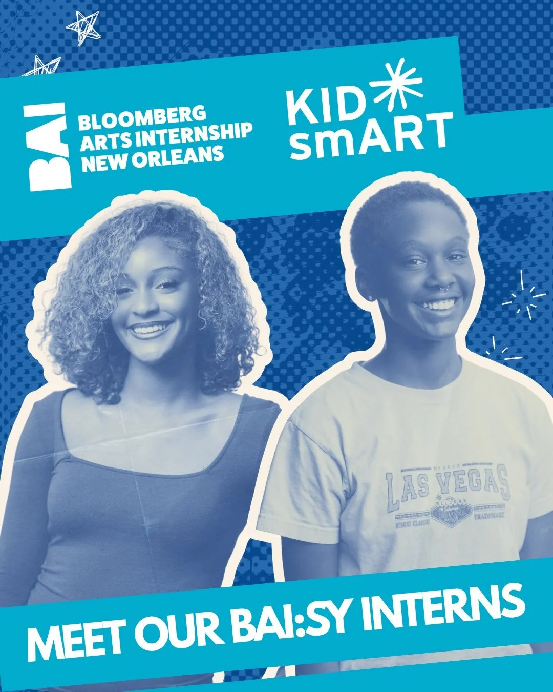 Meet our BAI:SY interns, Zion Crawford and Ja&rsquo;Sarai Mitchell! 💙✨

We&rsquo;re lucky to have these two talented high school seniors at KID smART, building on their experience with the Bloomberg Arts Internship (BAI) this summer through BAI:SY (