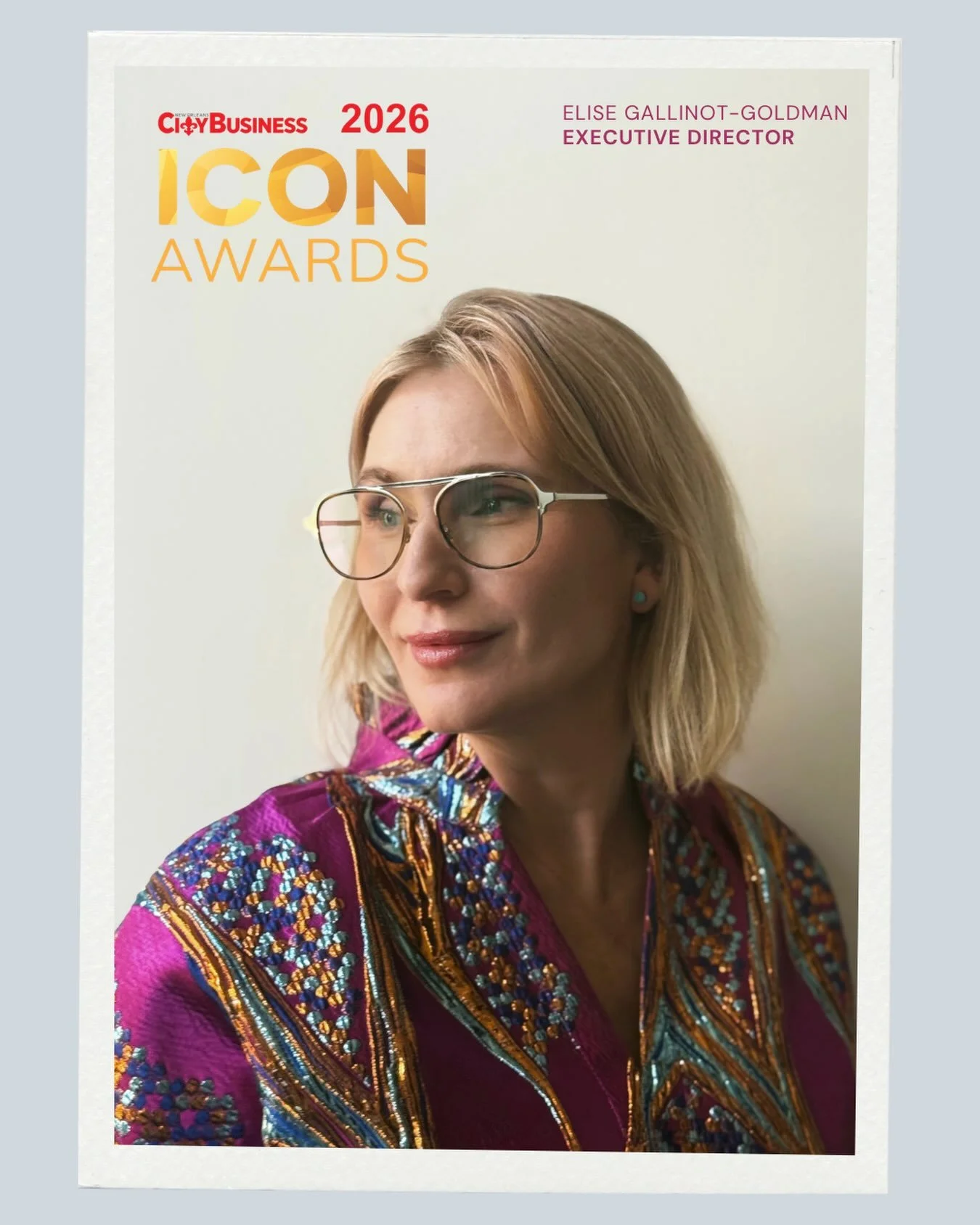 ✨ We&rsquo;re proud to celebrate Elise, KID smART&rsquo;s Executive Director, who has been named a 2026 @nolacitybusiness Icon!!!! 

This honor recognizes leaders whose vision, innovation, and commitment have made a lasting impact on our city. Elise&
