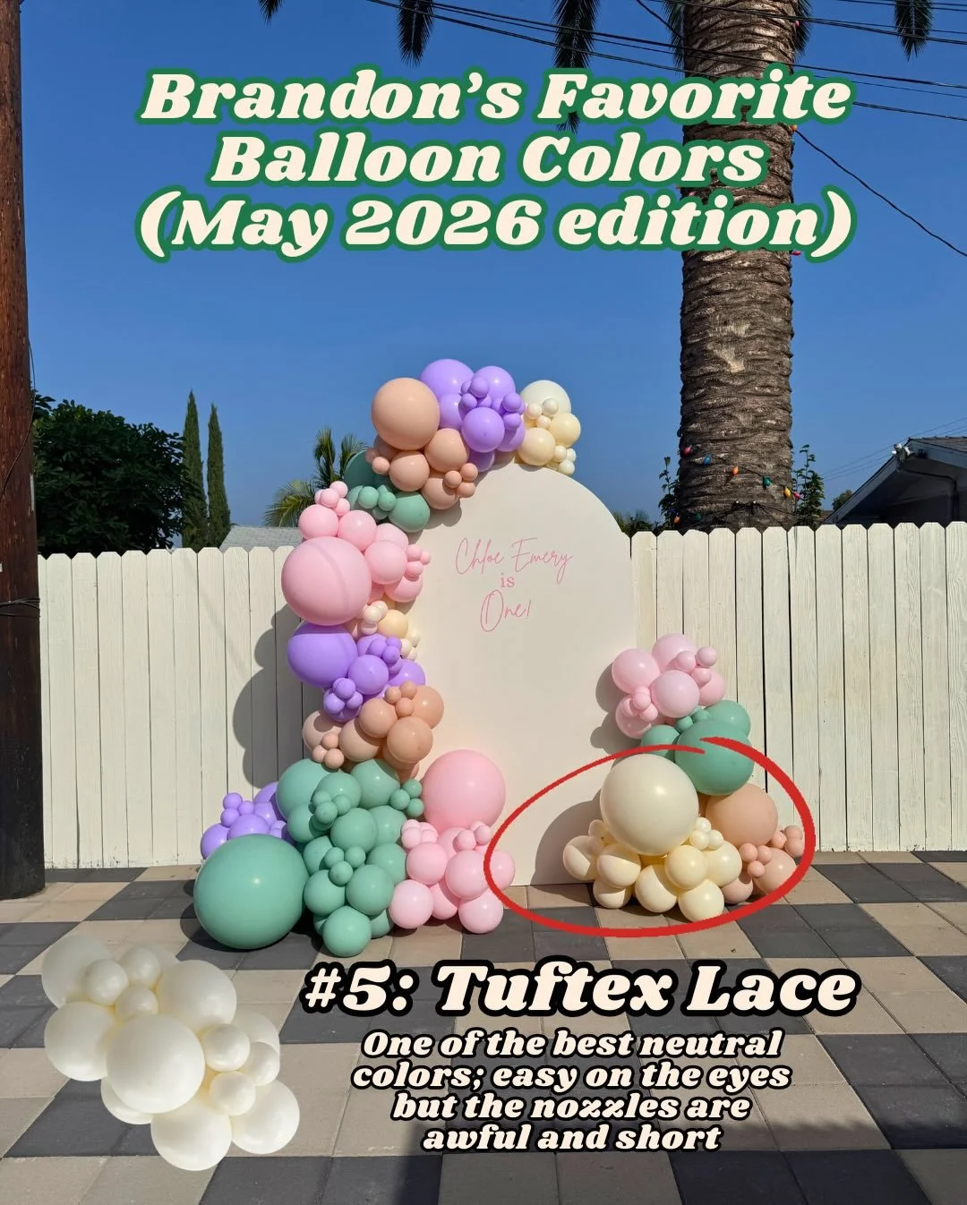 While this list constantly changes, here are my current favorites balloon colors. Which do you like best? I&rsquo;m so curious what will be on Andrea&rsquo;s list! Stay tuned to find out. #kalisan #tuftex #decomex #balloondecoration #balloons