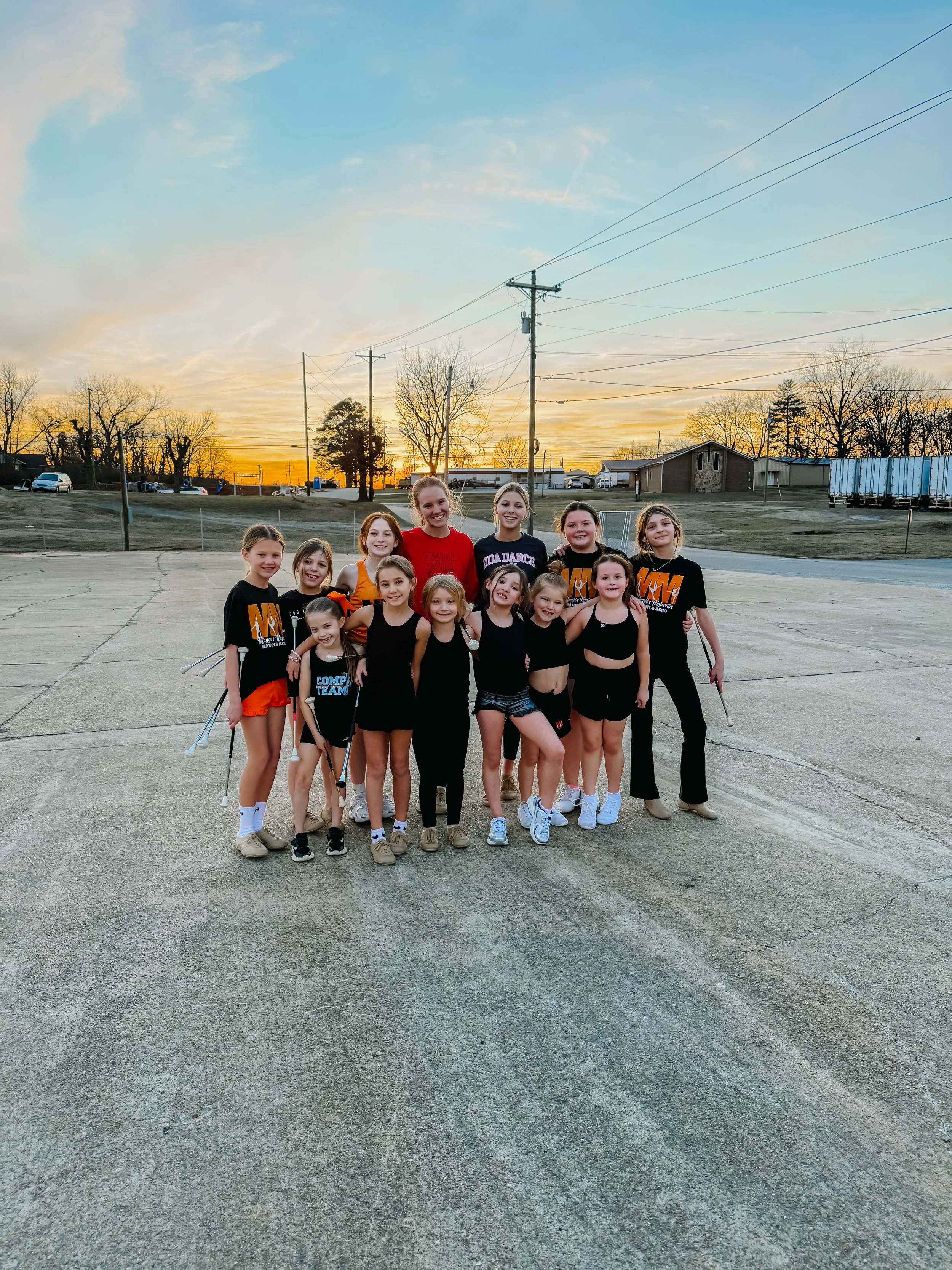 Baton Twirling Competition Team Outdoor Practice