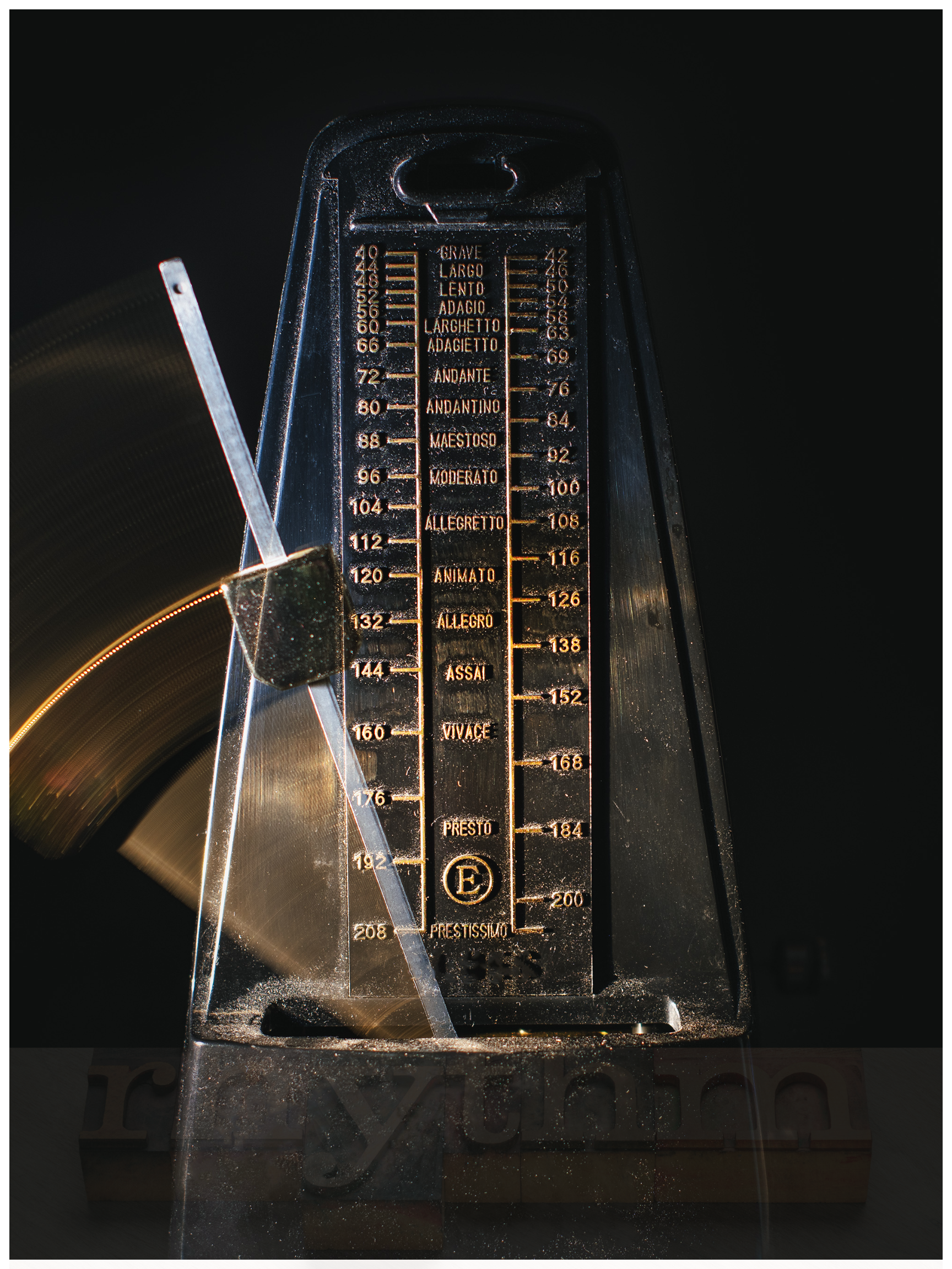 A metronome ticking