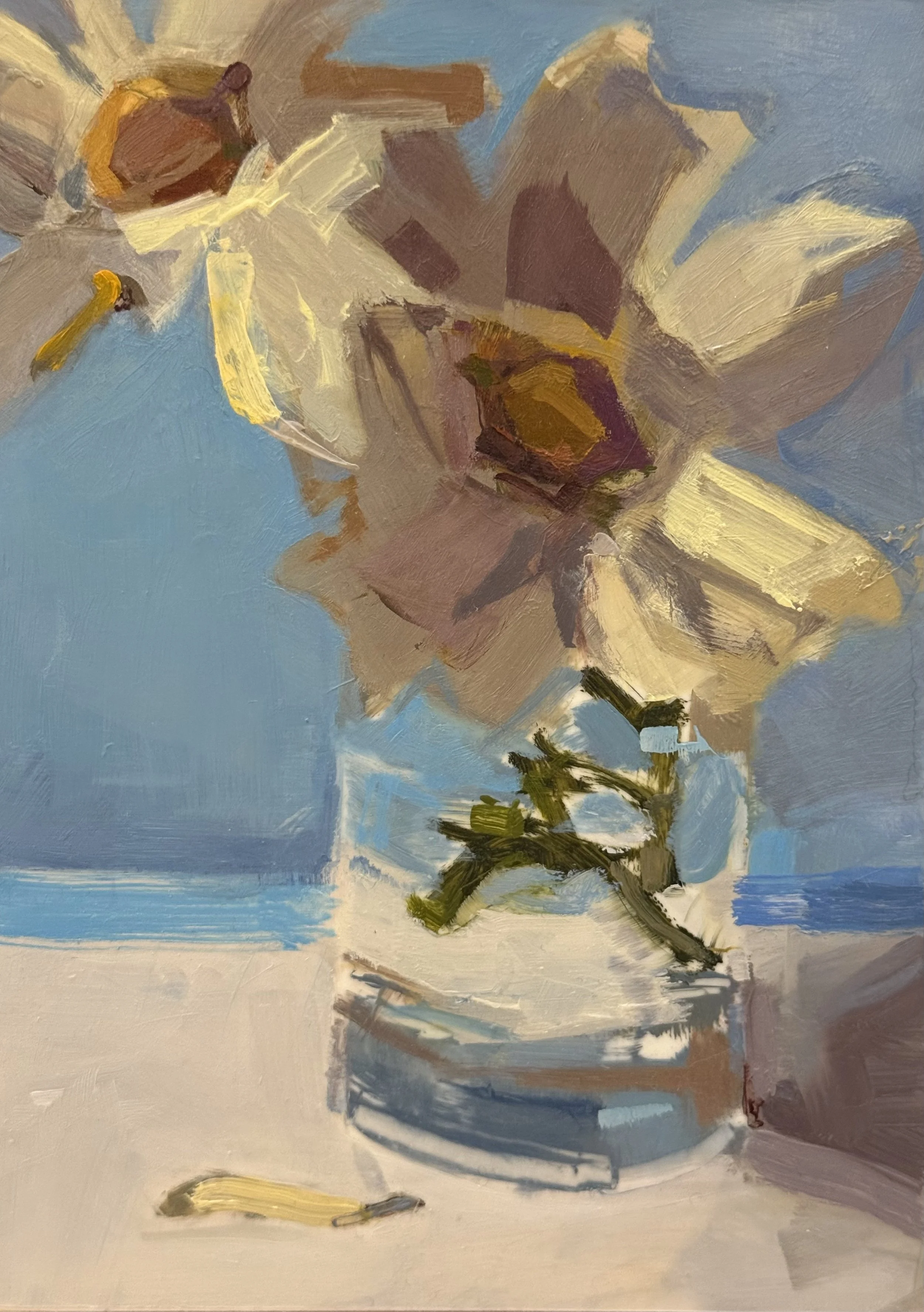  Dancing Light  7 x 5 inches Oil on Duralar 