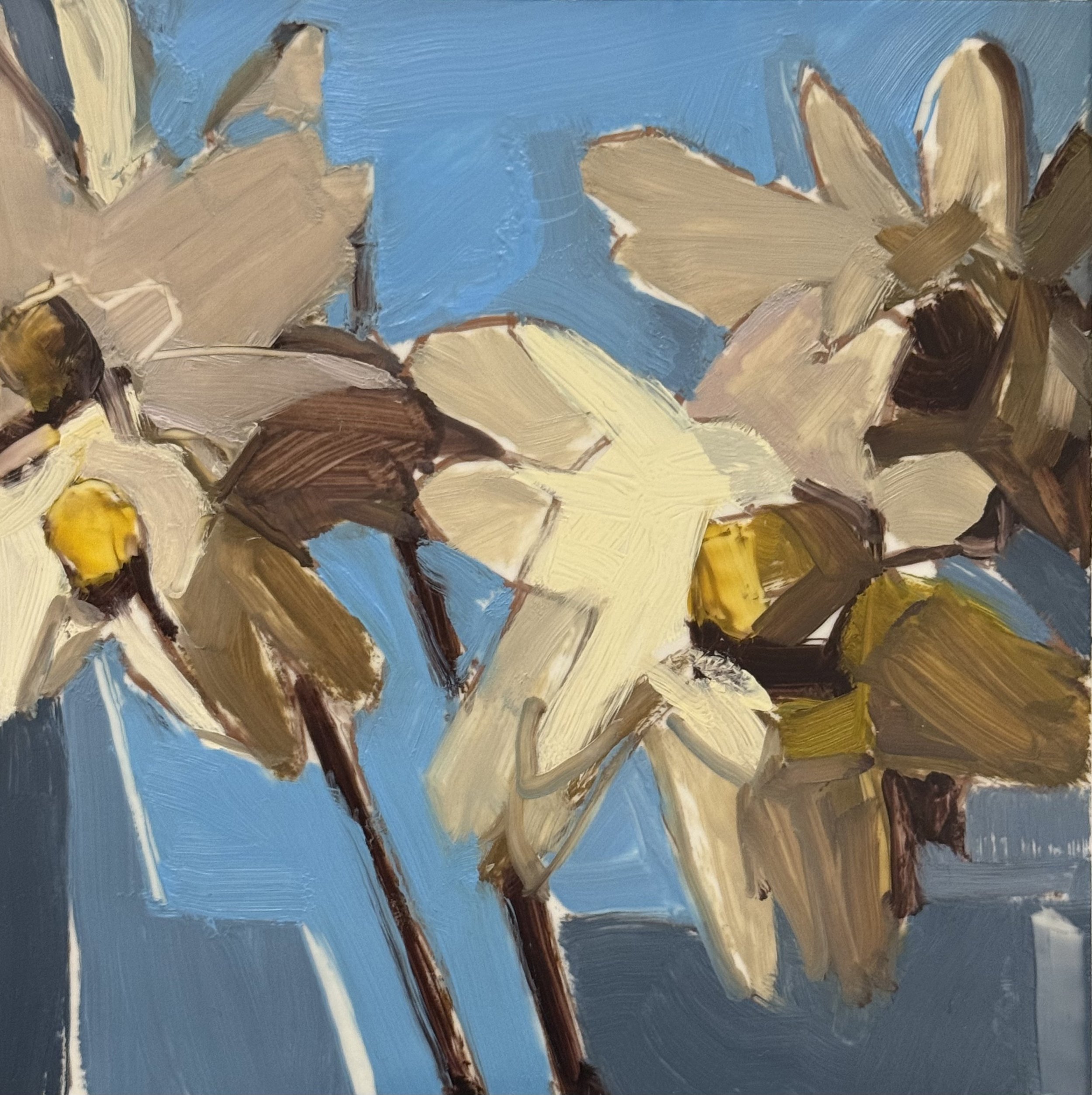  Fresh Flowers  6 x 6 inches Oil on Duralar   SOLD 