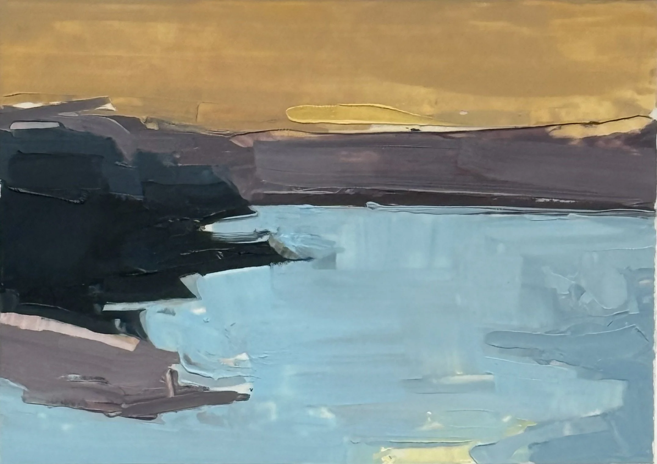  Seascape, after Kyffin Williams  5 x 7 inches Oil on Duralar