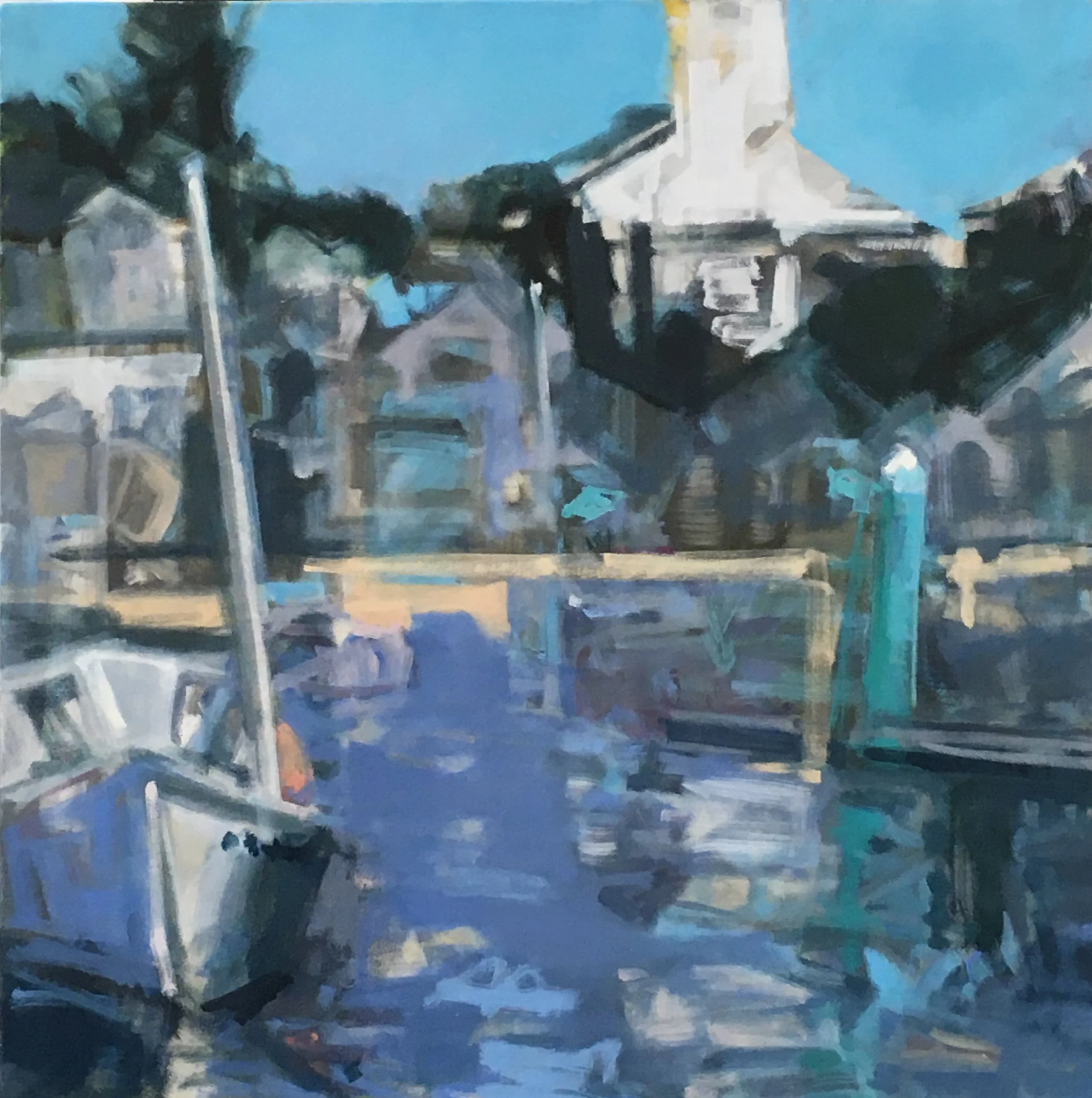  Harbor Day  24 x 24 inches Oil on Canvas