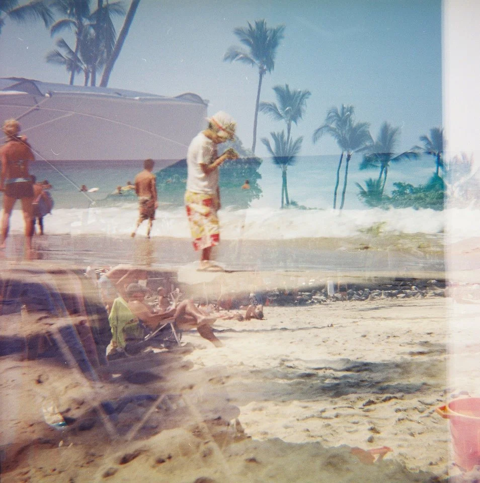 People on the beach in Hawaii