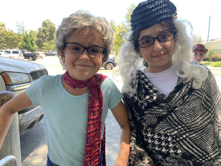 Children dress up as old people 