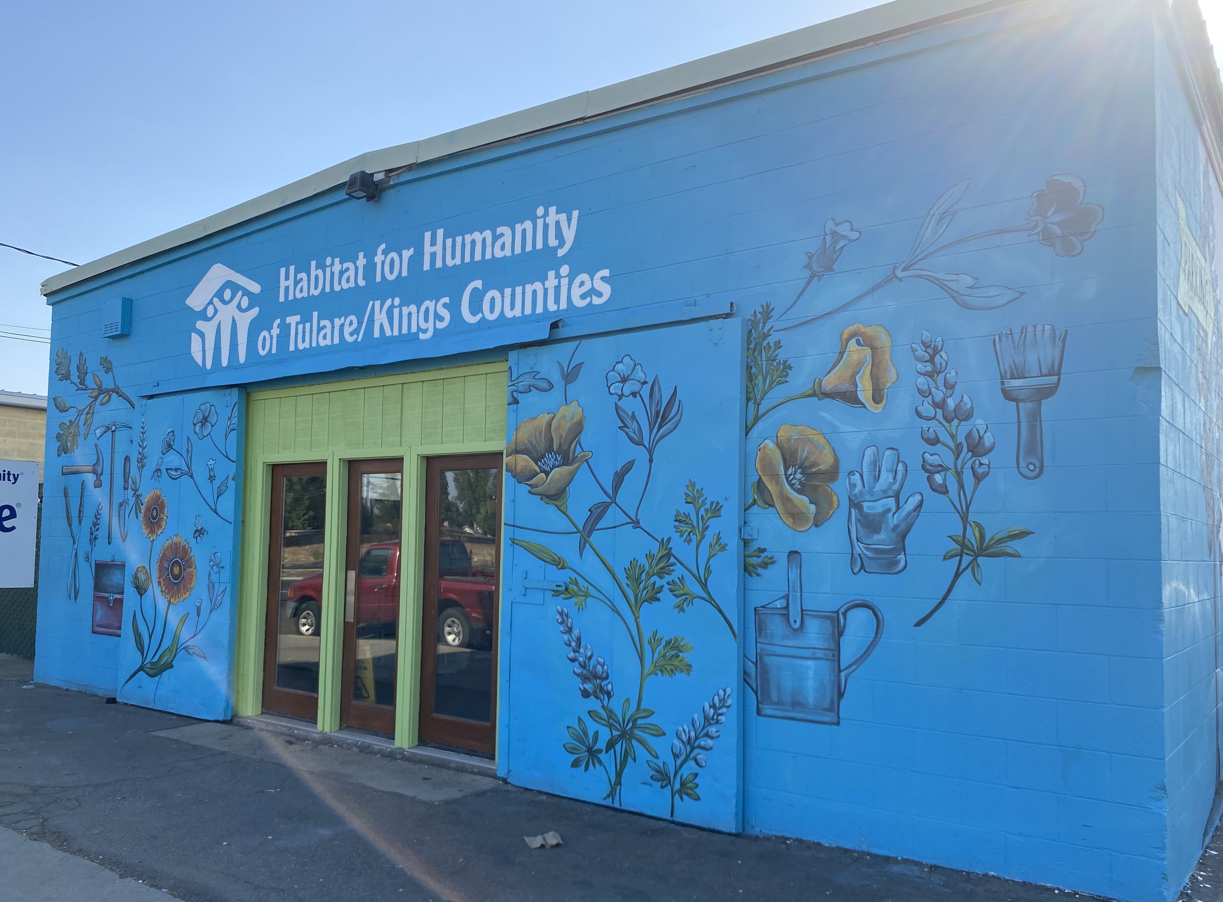 Mural at Habitat for Humanity of Tulare/Kings Counties, Visalia CA. 2022. 
