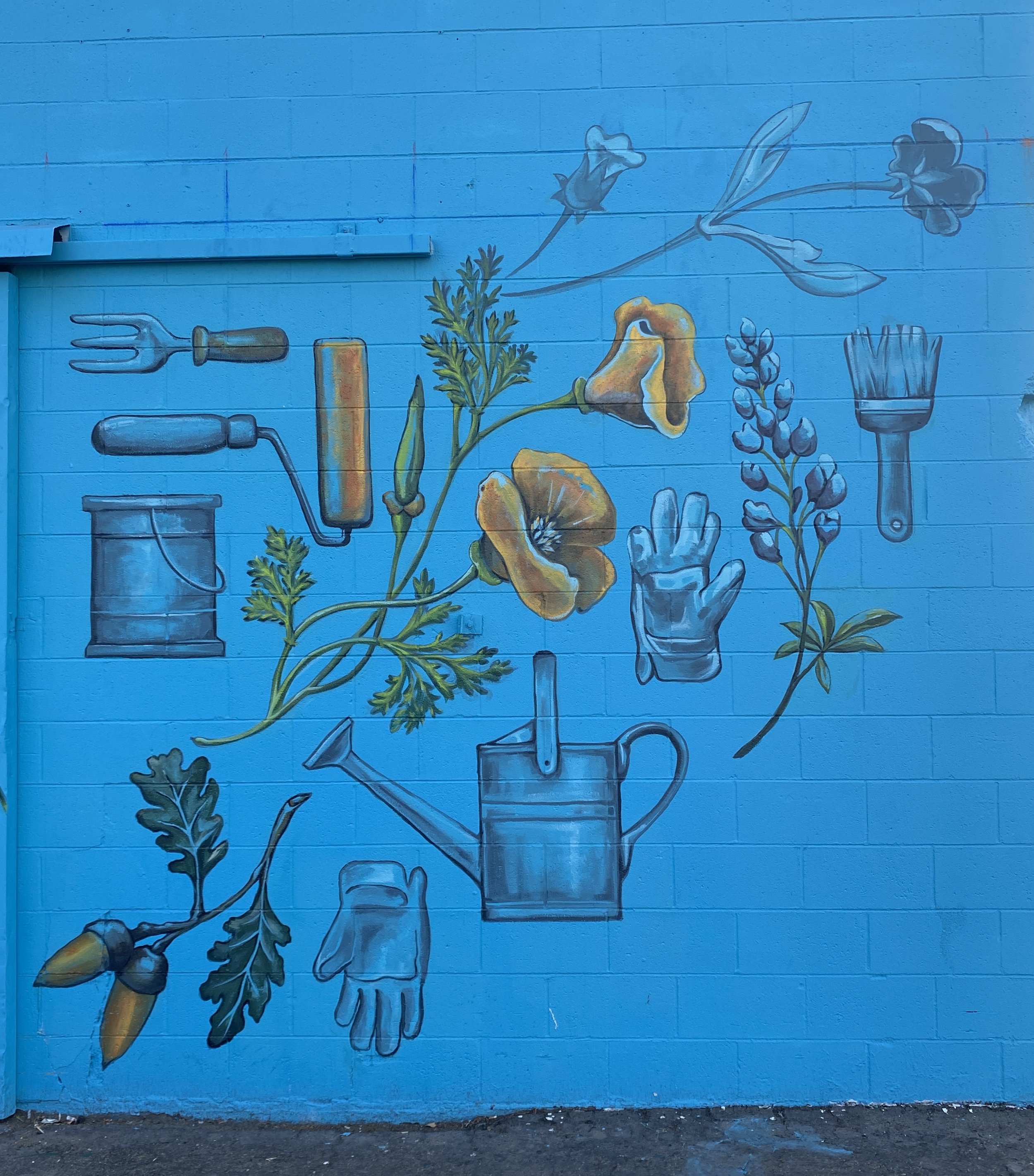 Mural at Habitat for Humanity of Tulare/Kings Counties, Visalia CA. 2022. 