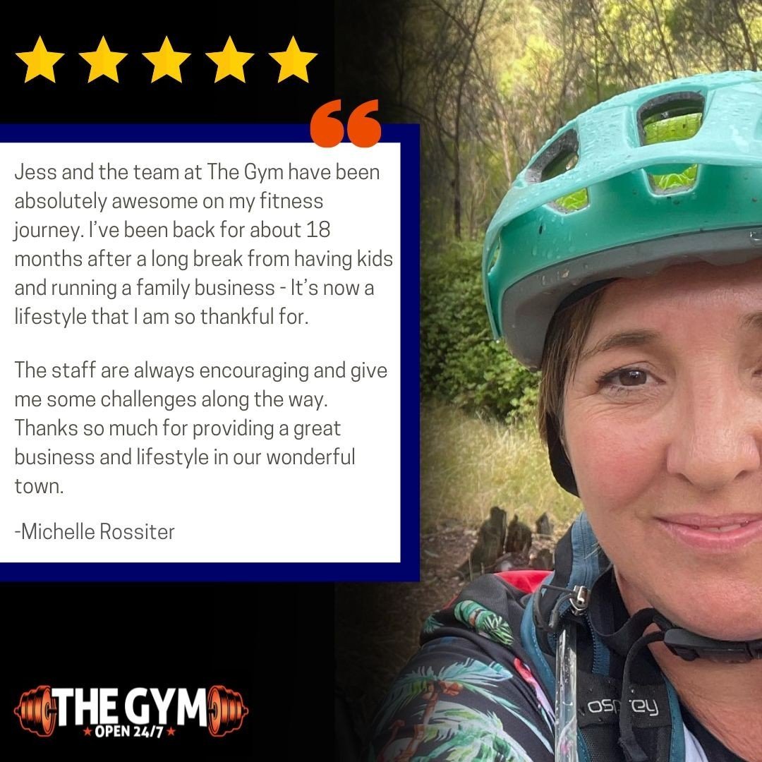 5 STAR REVIEW! ⭐️⭐️⭐️⭐️⭐️⁠
⁠
You just have to take a look through our google reviews to see that people just like YOU are becoming fitter, stronger and healthier everyday at The Gym Tumut! 🧡⁠
⁠
Thanks for sharing Michelle, we really appreciate it! ?