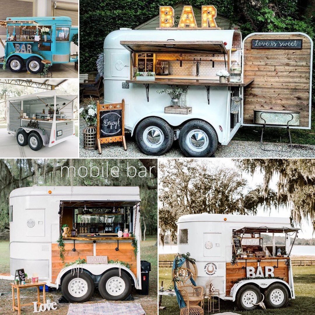 This summer&rsquo;s bar inspiration!

#wedding #weddingreception #bar #outdoorwedding #mobilebar #liveedgewoodbar #cocktailbar #winebarrelbar #barrental #customizedbar