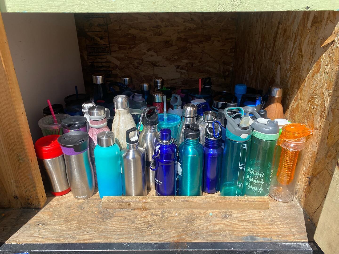 We never tire of saying it: this community rocks! 64 water bottles were placed in the fridge today, and that is just after 2 days of our water bottle drive! Thanks to all who donated and all who plan on donating. We will be accepting water bottles fo