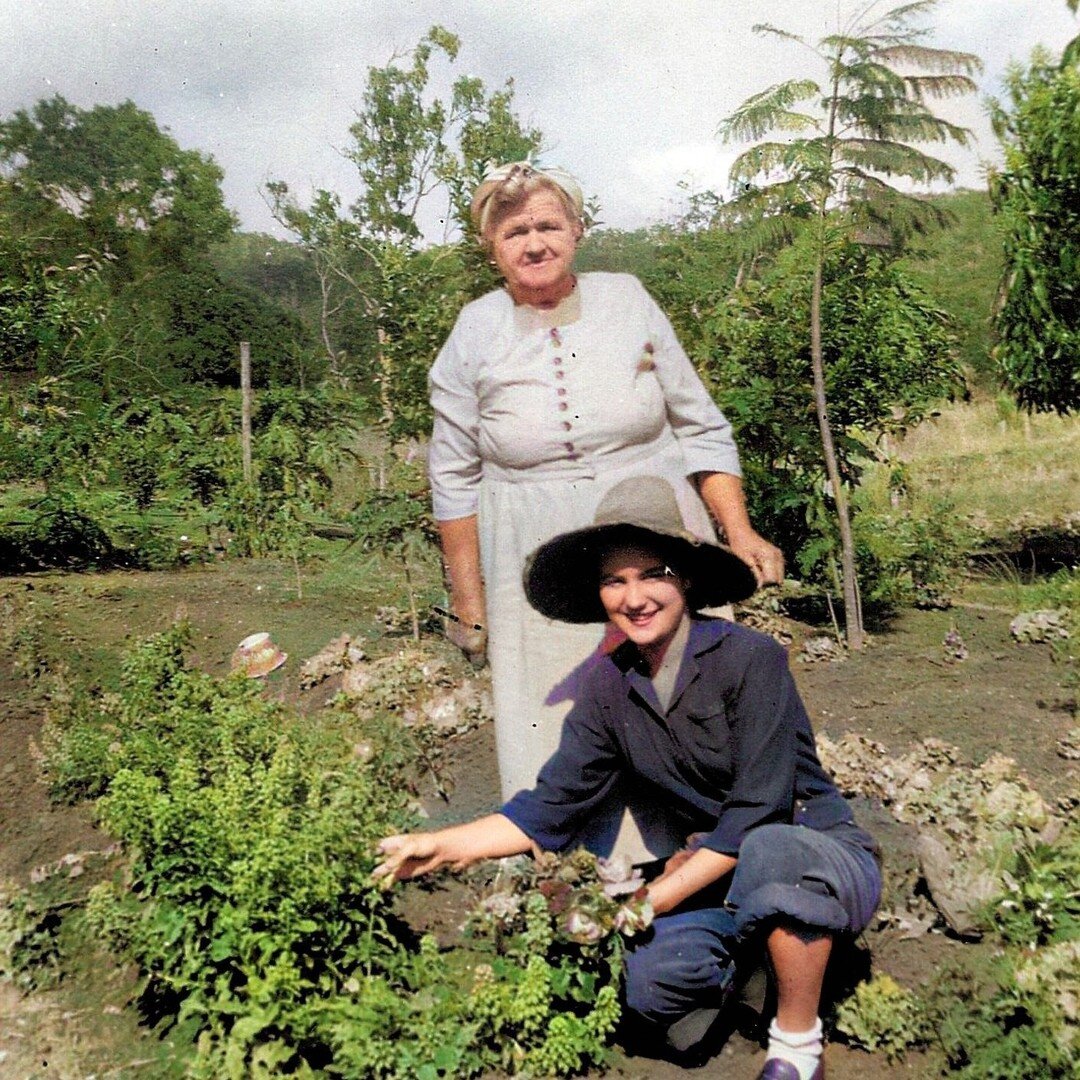 I wrote a blog featuring my great-grandmother Annie Lewis https://womenwritersqld.org.au/what-keeps-me-writing/. Photo shows my aunt Marion kneeling in front, photo taken in the late 1940s in the market gardens my gr-grandmother farmed up the hillsid