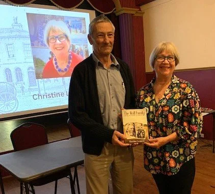President Warrnambool Family History Group with author Christine Leonard