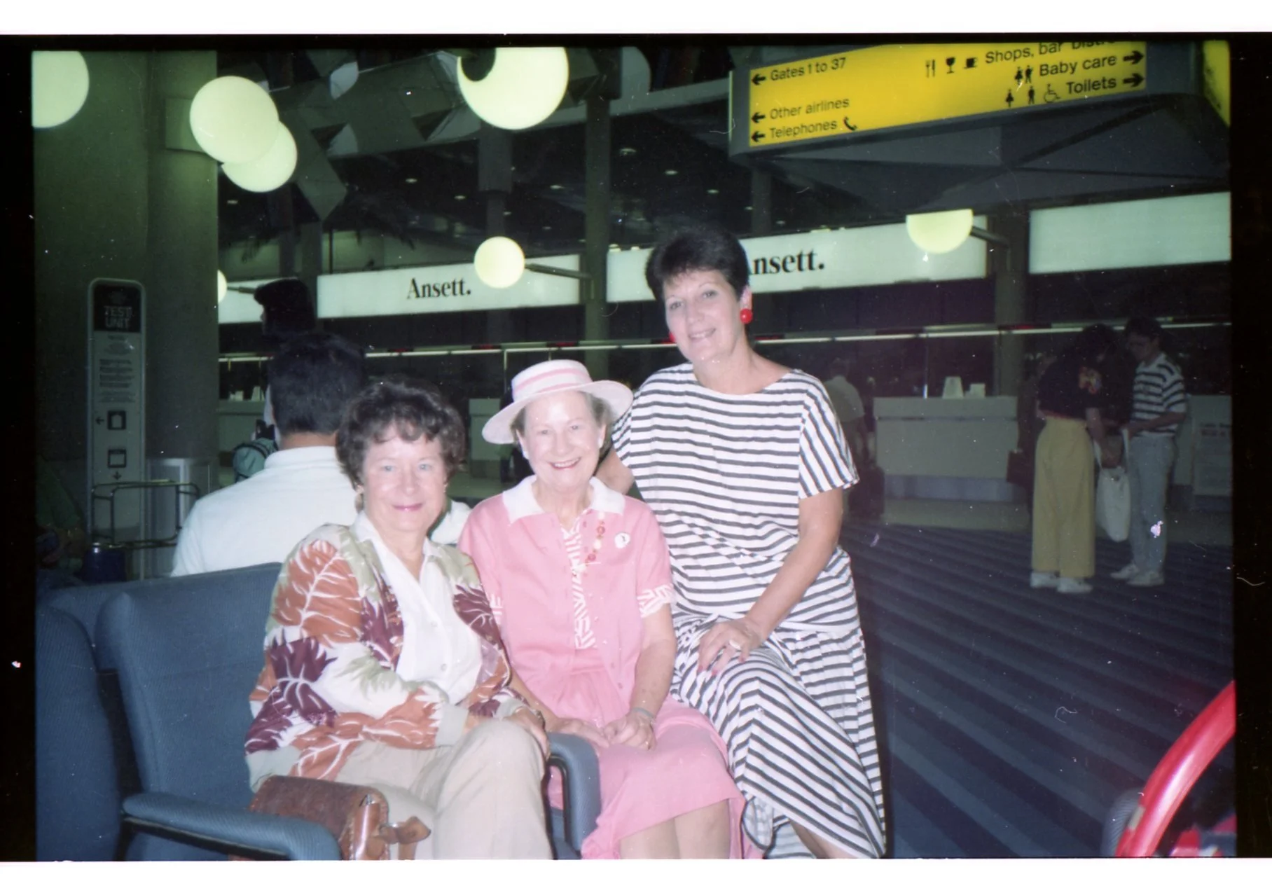 three Hallam sisters L-R Lila, Merle, Marion, invited by former Hayman GM, Andre Maestracci, to return for Hayman's reopening 