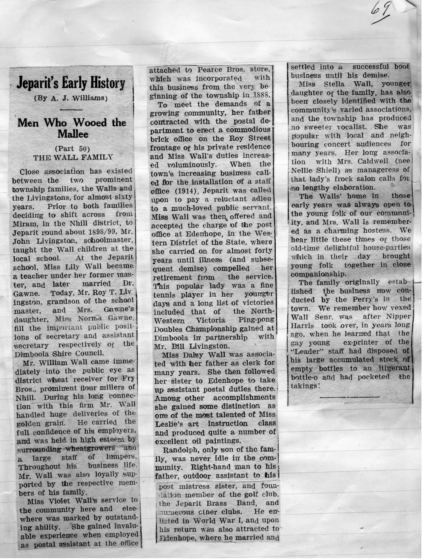 Jeparits early history on the Wall Family.png