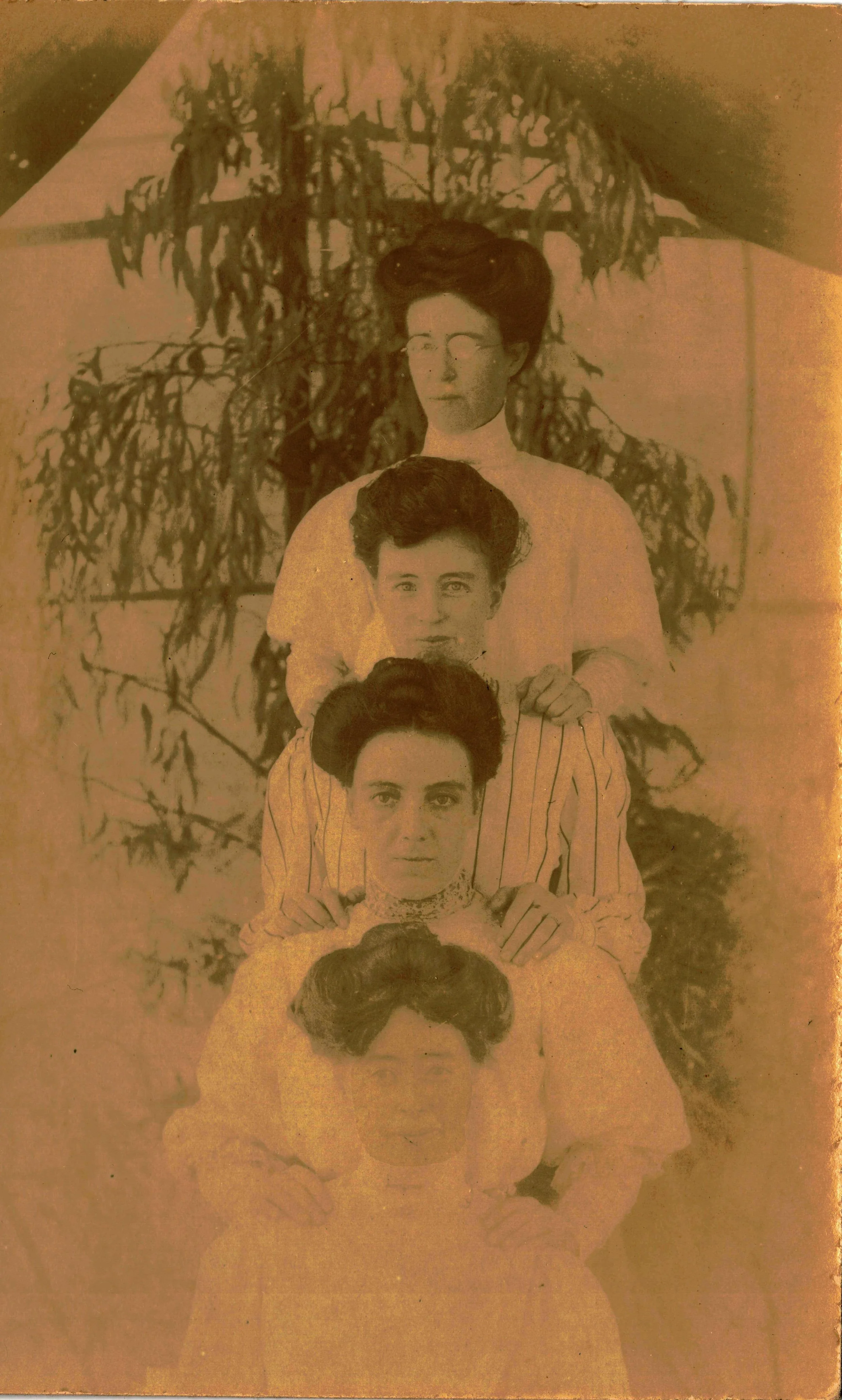 from the top: Mary Wall, daughters Mary Ellenor, Violet and Daisy