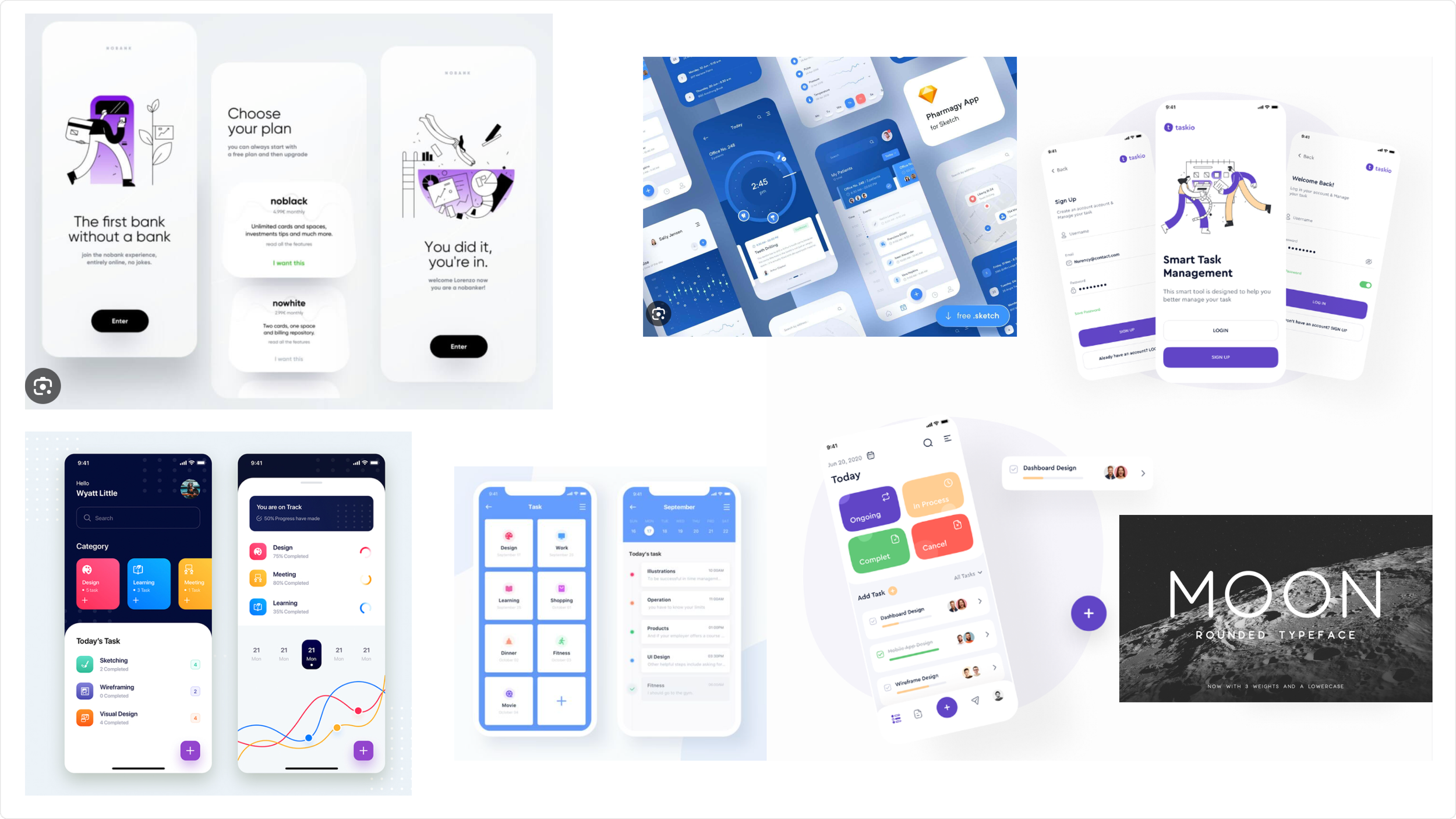 We kicked off our second design sprint by creating inspiration boards to guide the overall design direction.