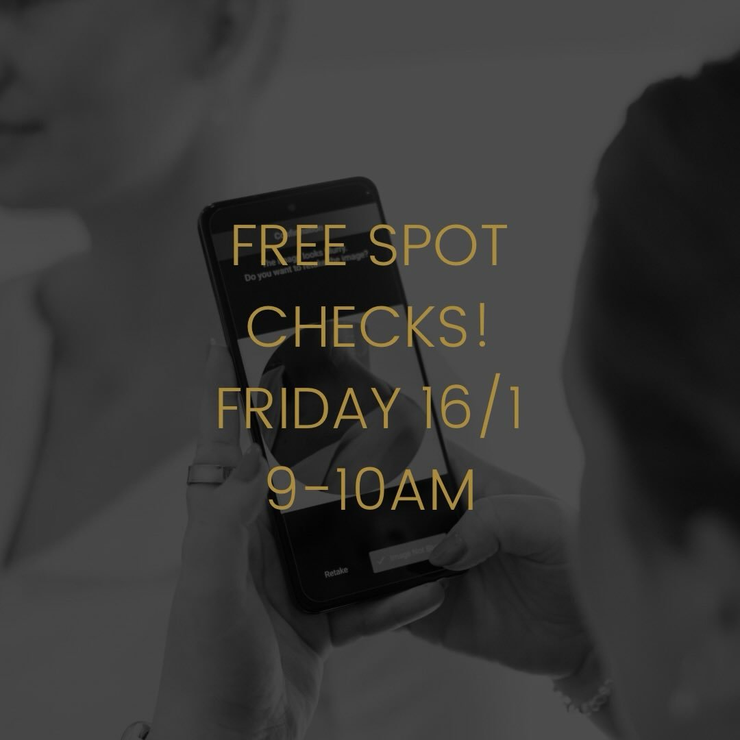 To celebrate our 4 year anniversary this month, we are offering FREE single spot checks from 9am - 10am tomorrow (Friday 16th January)!

This will be a walk in clinic and a patient information form will need to be completed prior to being seen. 

Ple