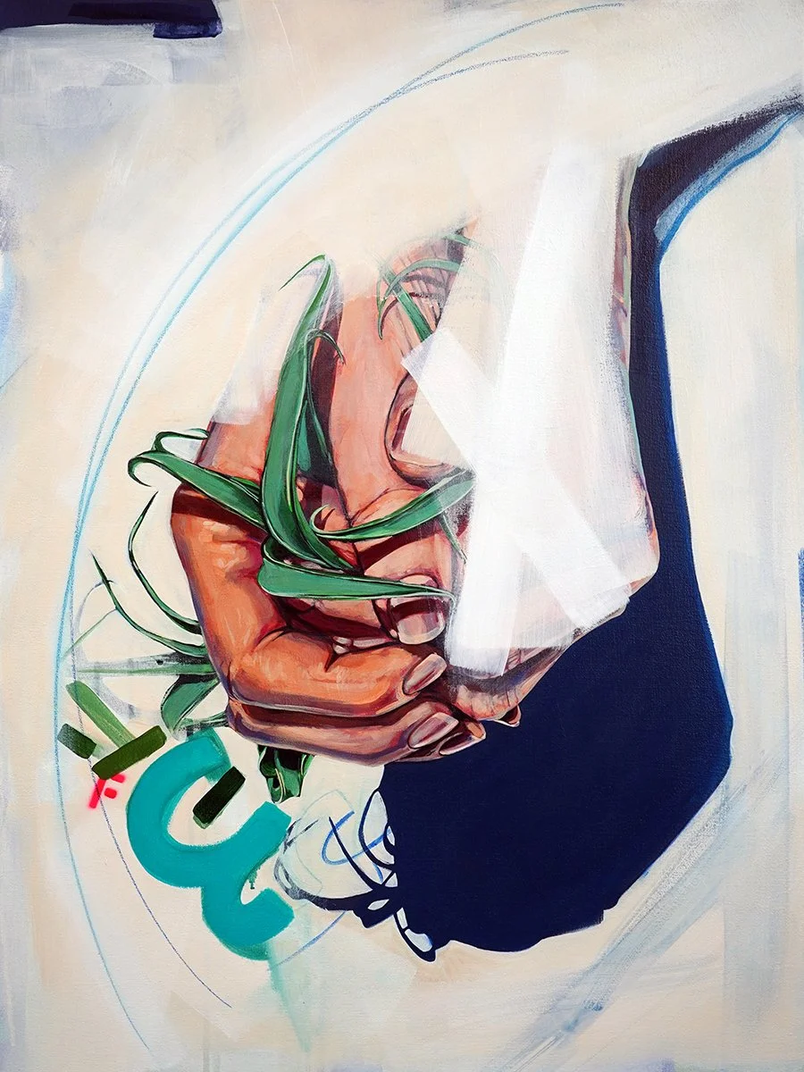 "Tomorrow's Problem",
acrylic, pencil, and spray paint on canvas stretcher,
29" x 22" x 1.5"