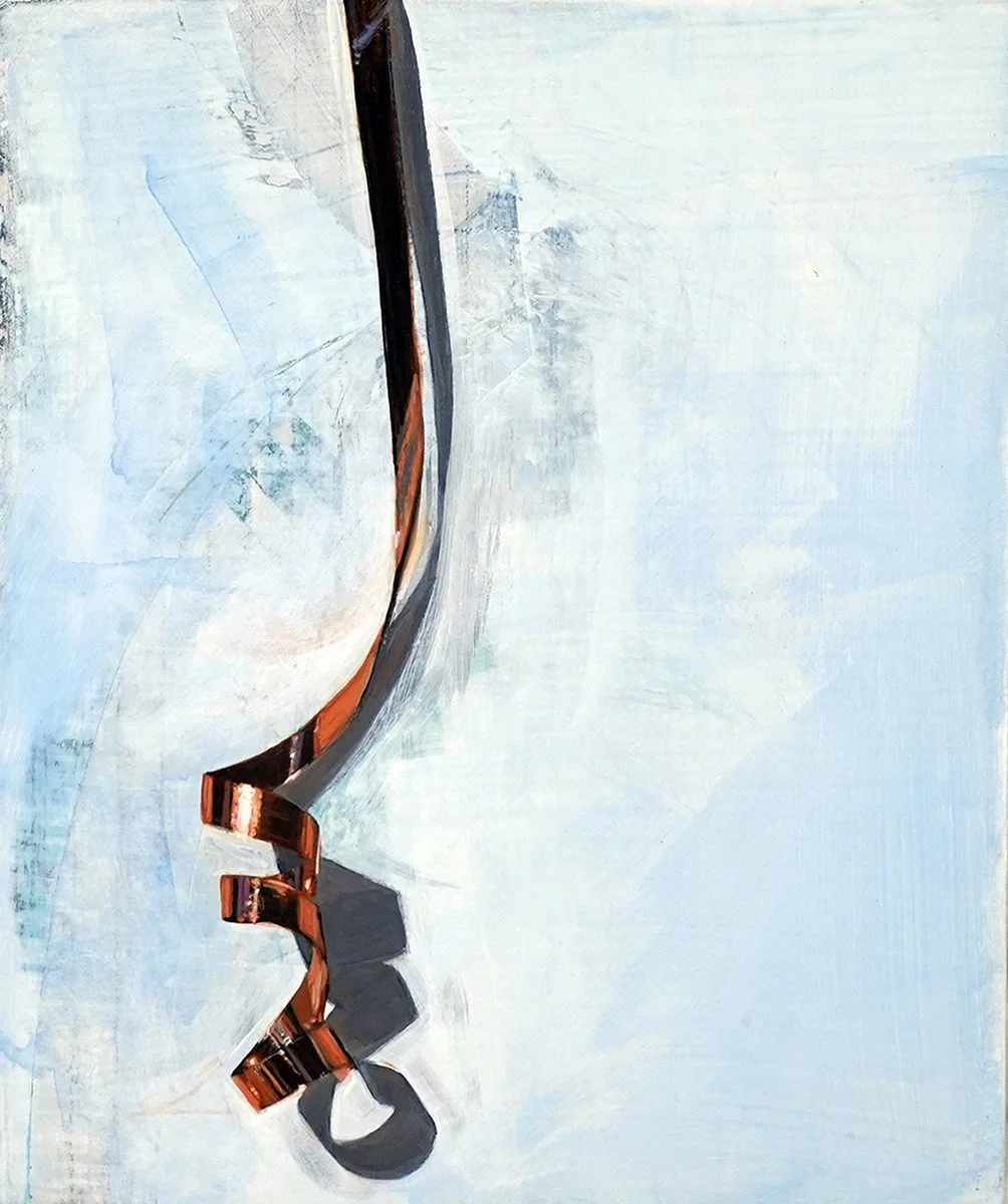 "Dissonance",
acrylic and pencil on panel box frame,
7" x 6" x 1.5"