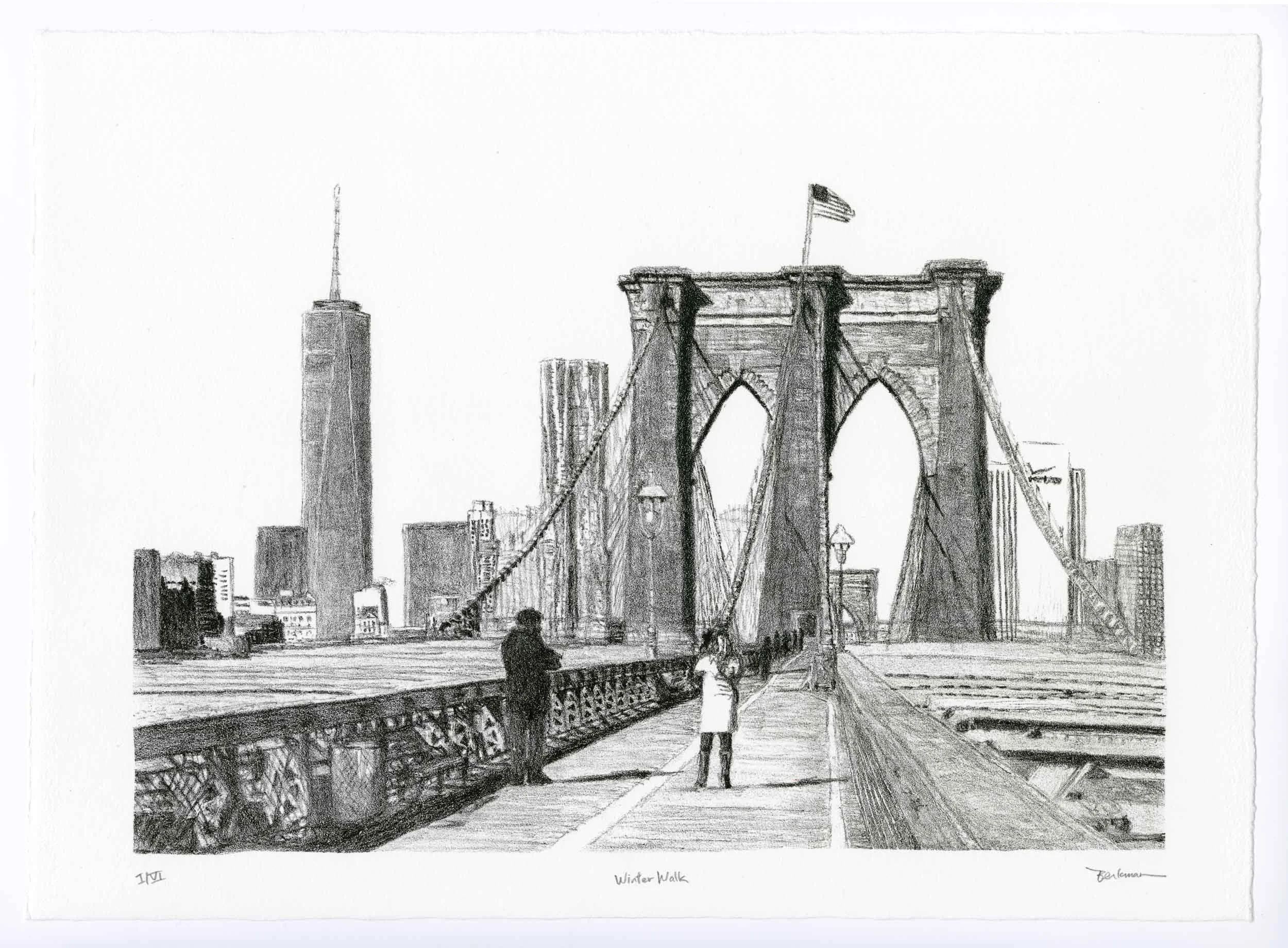 Winter Walk (on the Brooklyn Bridge), sold out (studio proofs only)