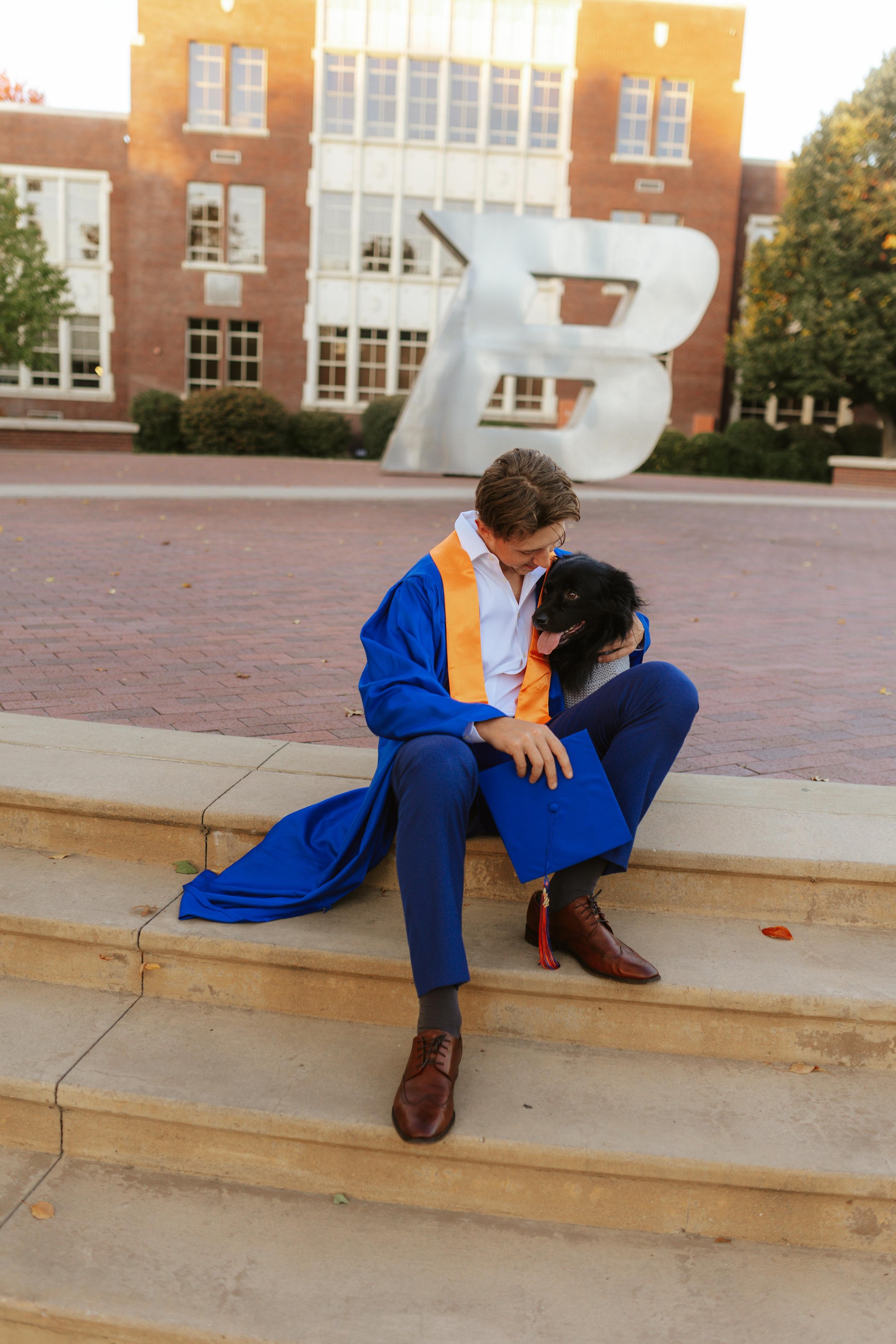Boise State Mens Graduation Photo