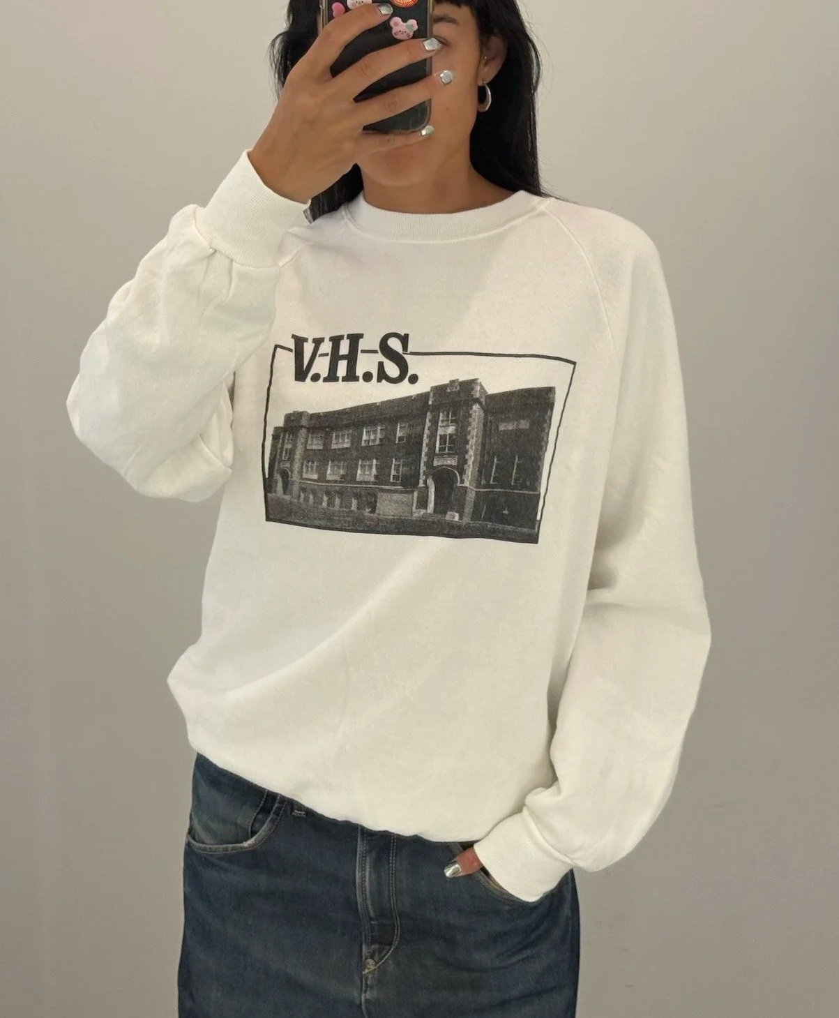 v.h.s. school crewneck