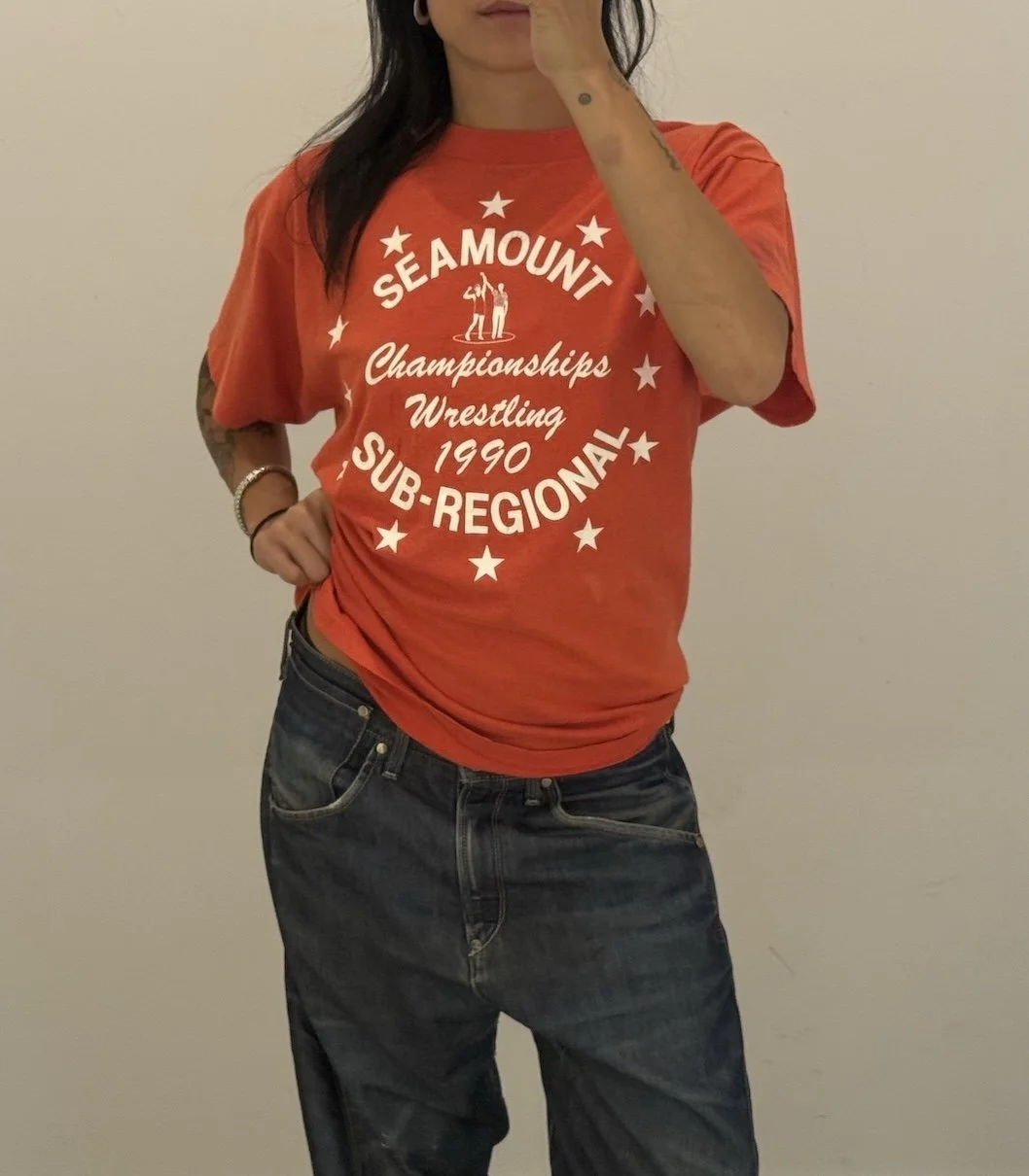 90s seamount wrestling tee
