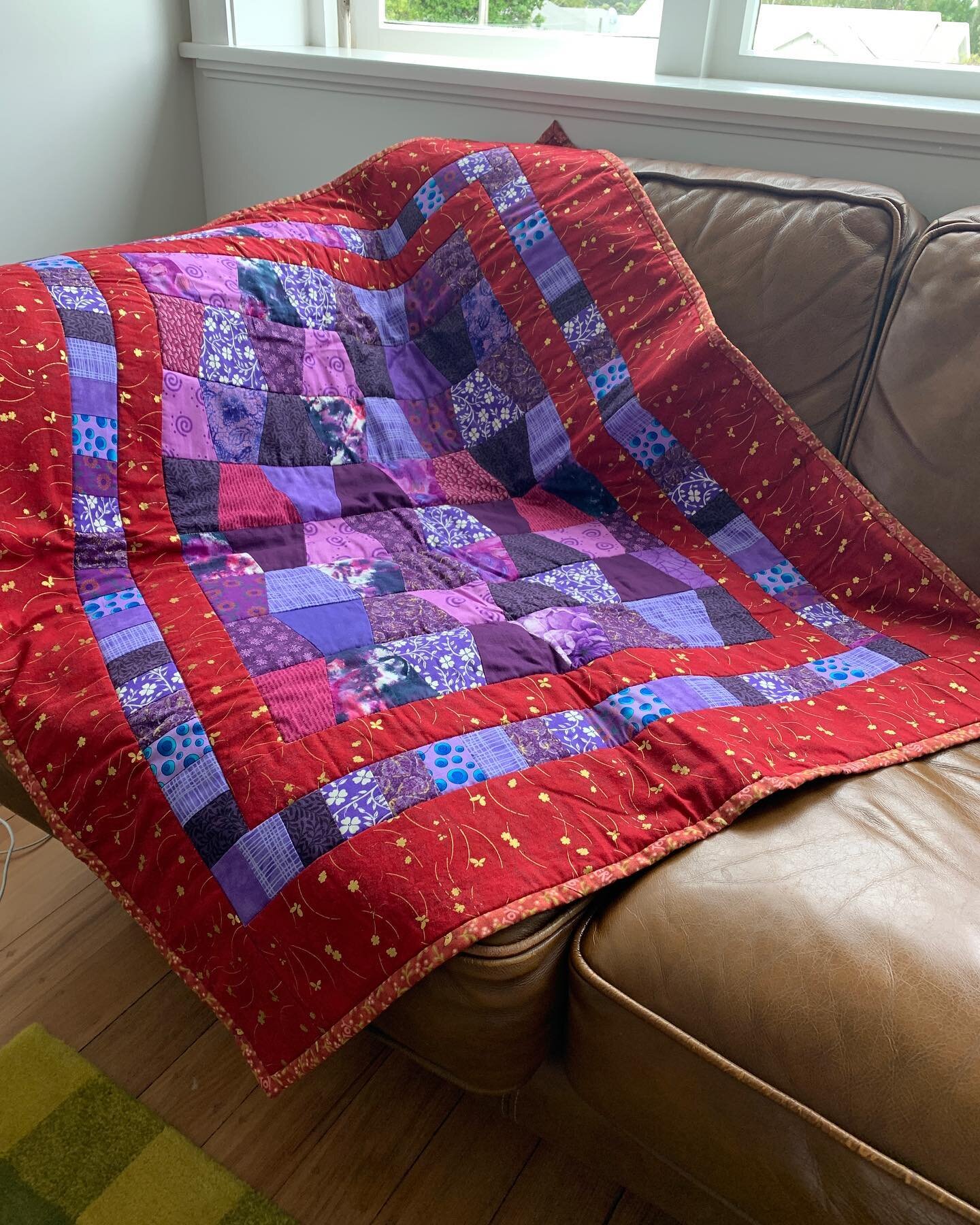 This quilt has been immaculately created with purple and pink fabrics.  Skilful and dedicated making by one of our group members who loves quilting, this is an heirloom piece. 

Cot sized and could also be a lovely play mat. 

$200 + postage

To purc