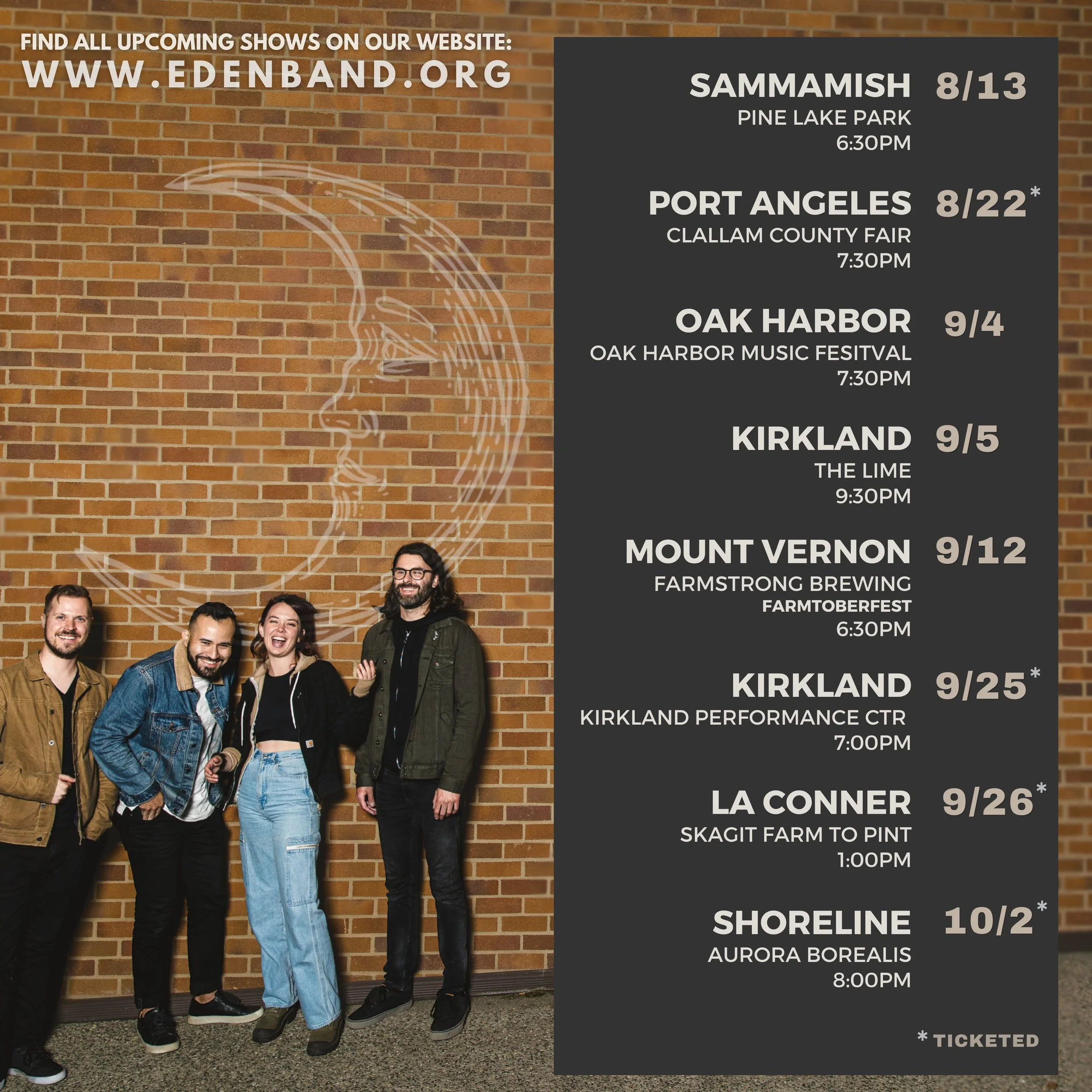 Upcoming live dates 🤘🏻 starting tomorrow at Pine Lake Park!
