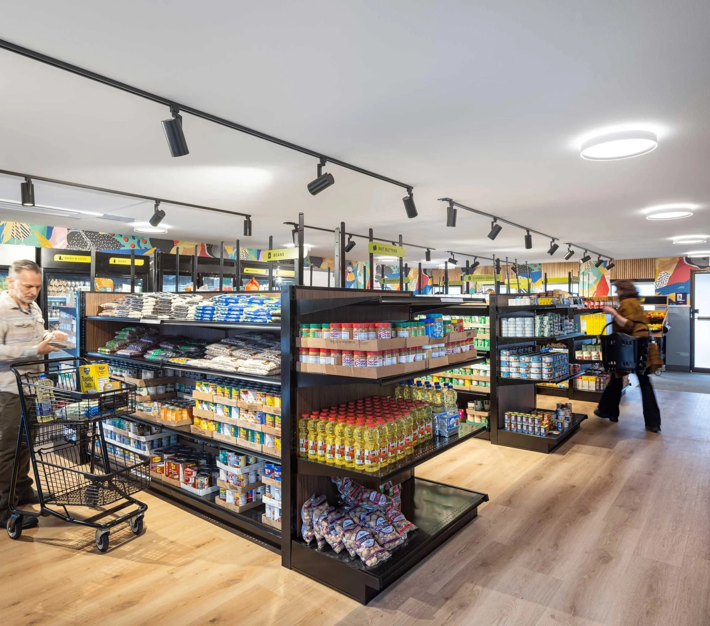 Grocery-store-like food pantry