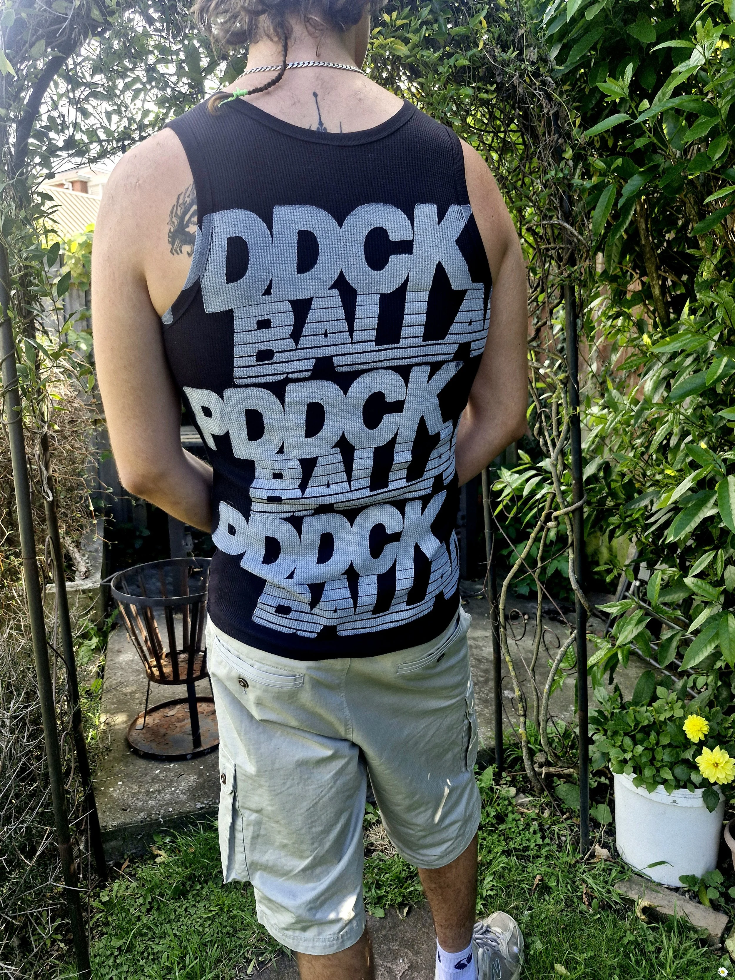 PDDCK x BALLAD woodblock tank (back) 2026