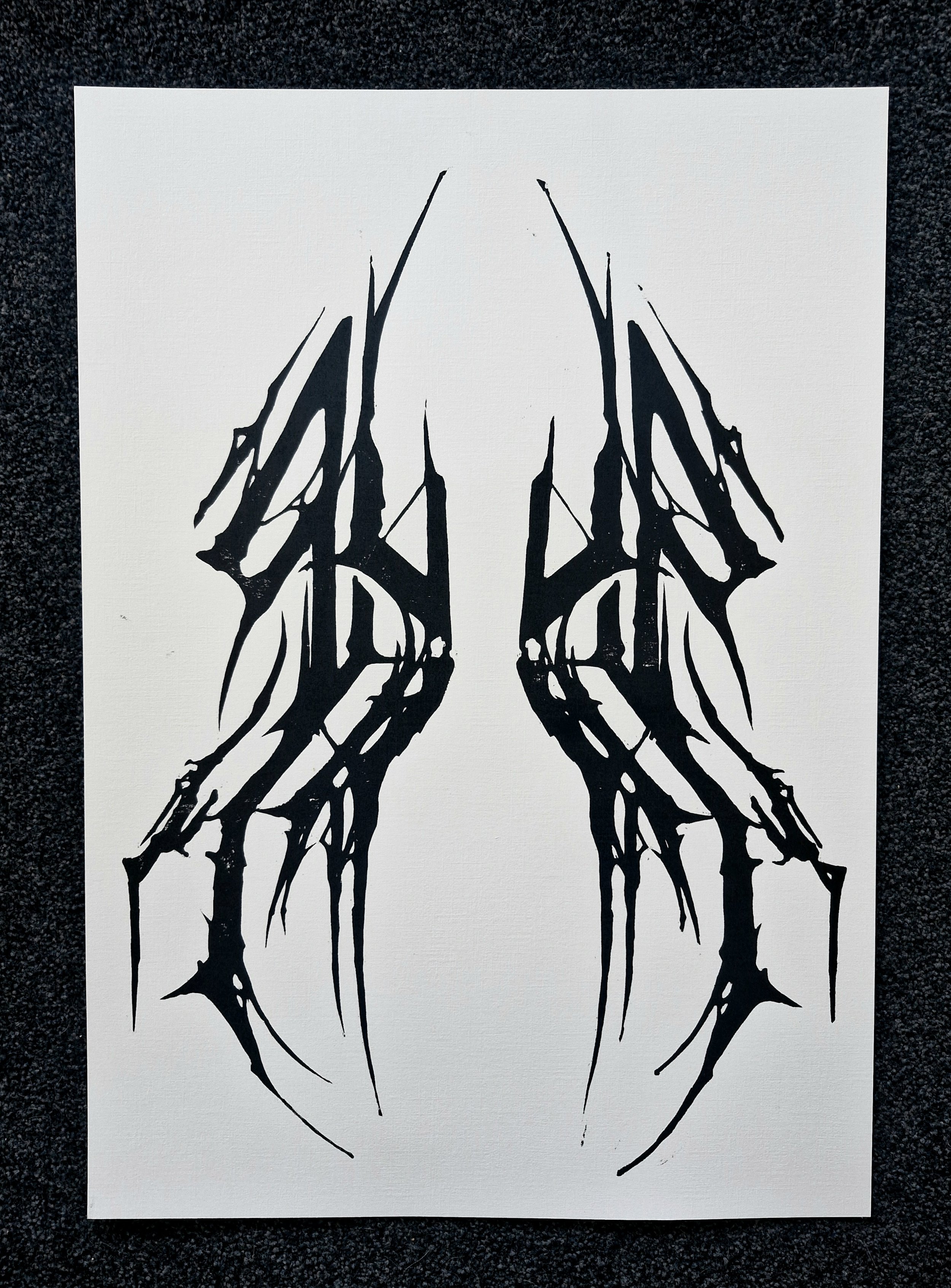 Ballad x Borge. Woodblock. 2025.