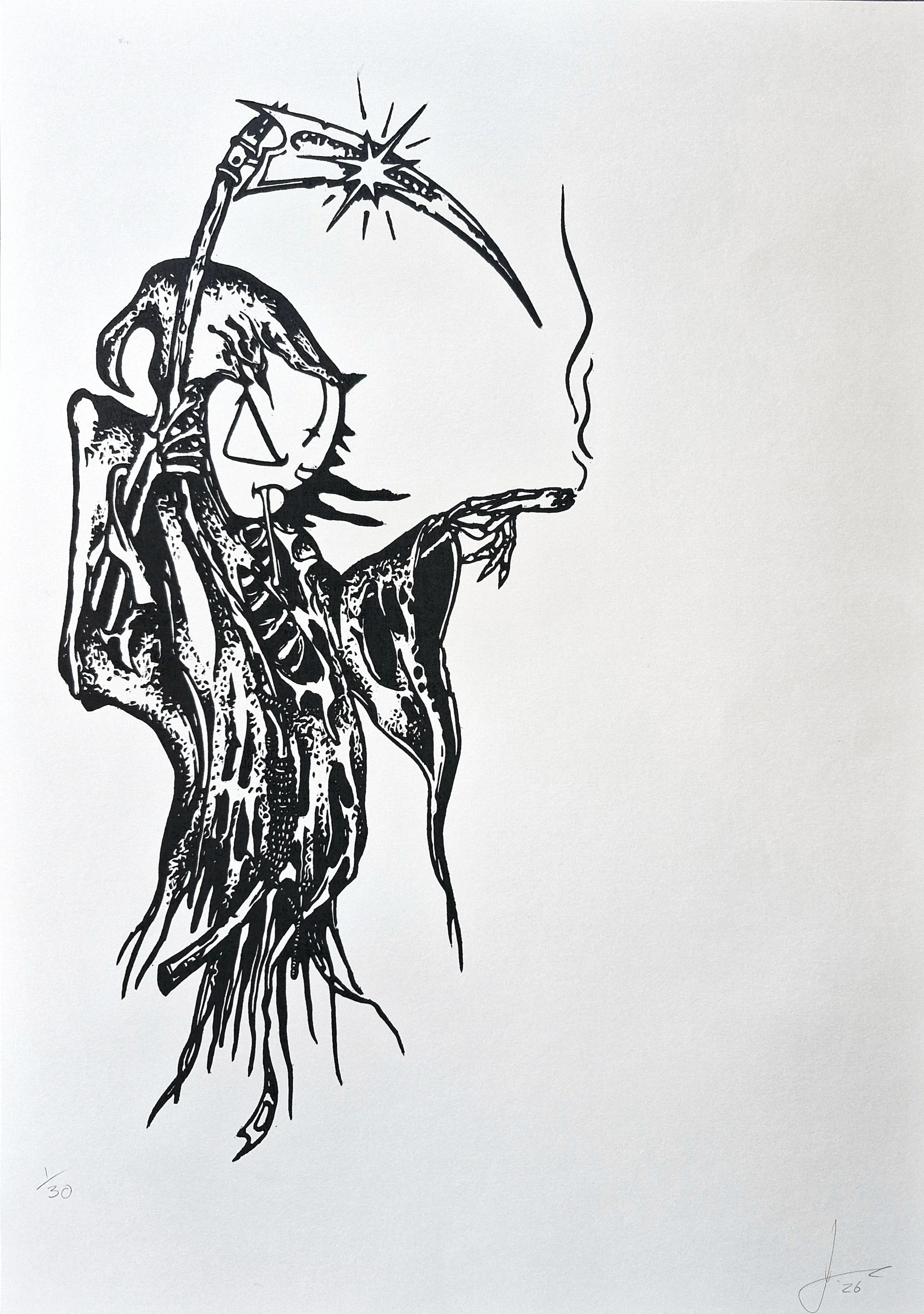Reaper character woodblock 2026