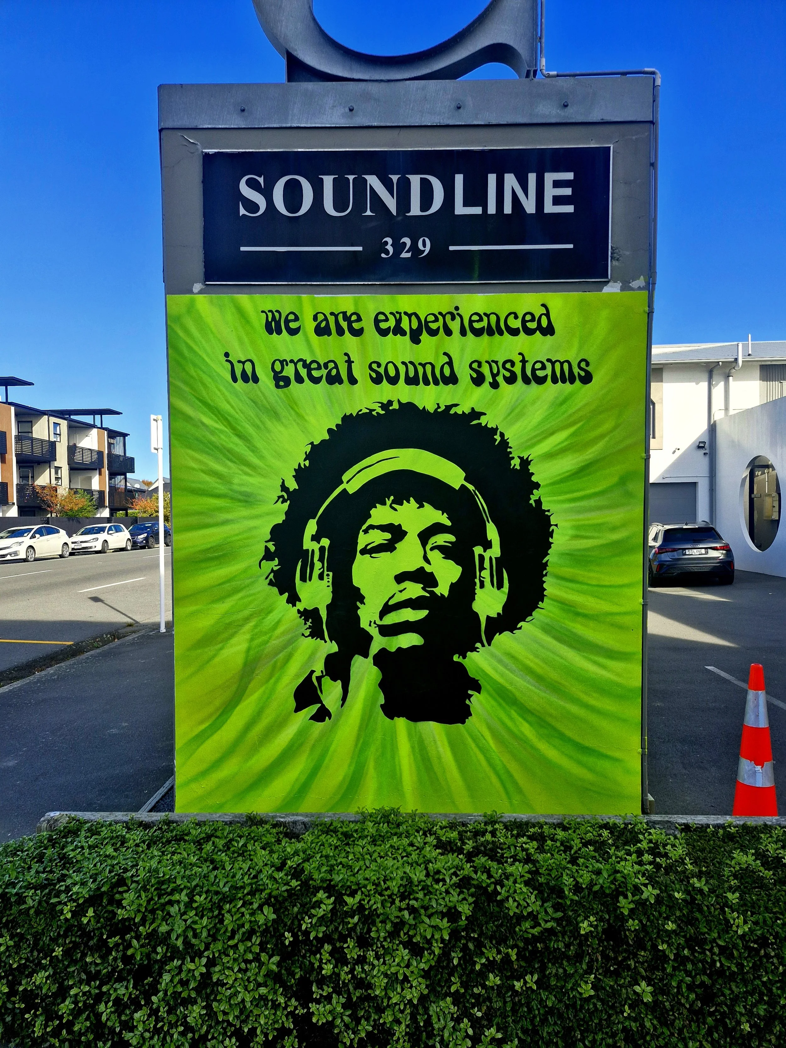 Jimi Hendrix stencil sign for Soundline 2026
