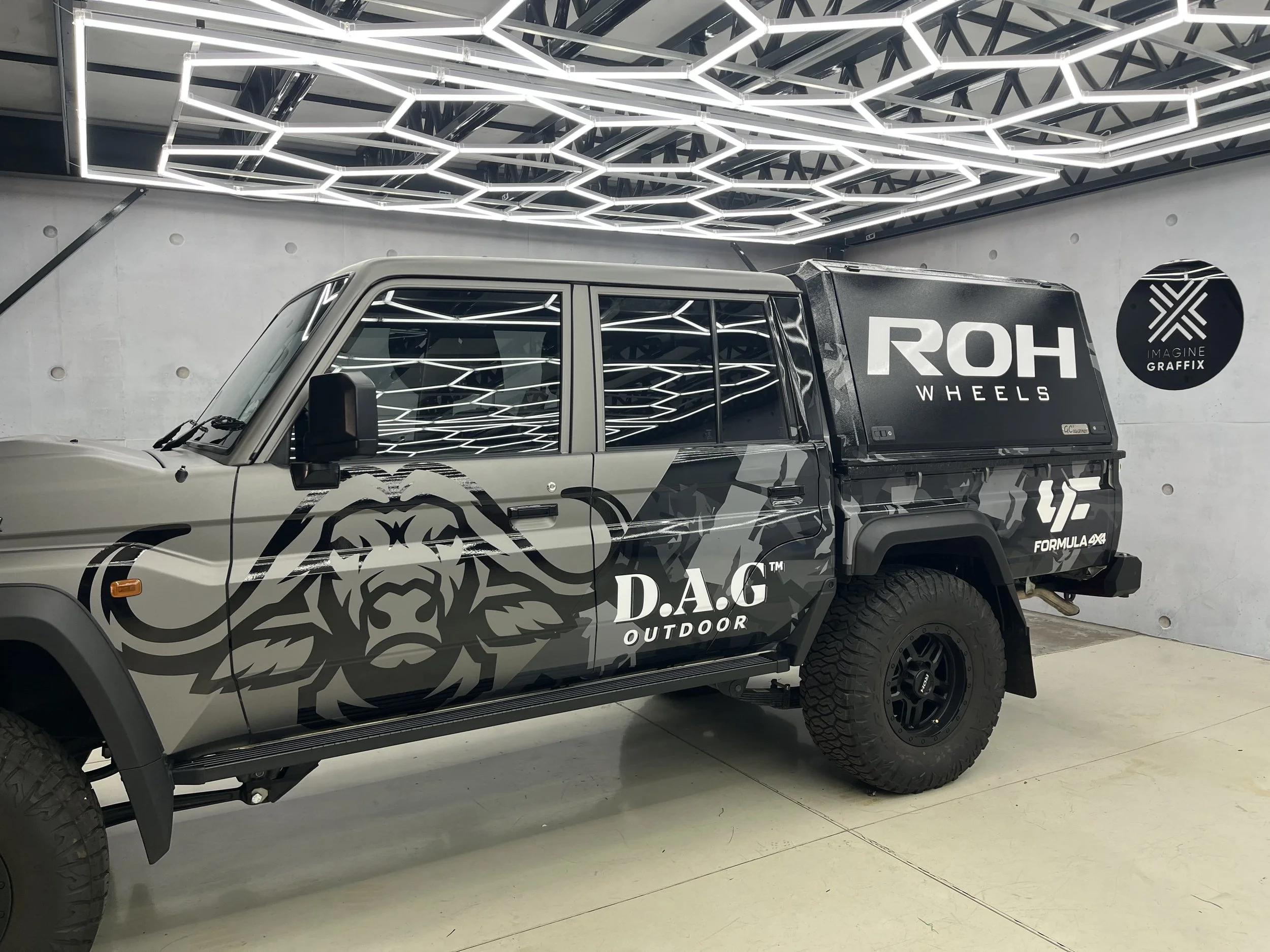 Matt grey Land cruiser 79 series
