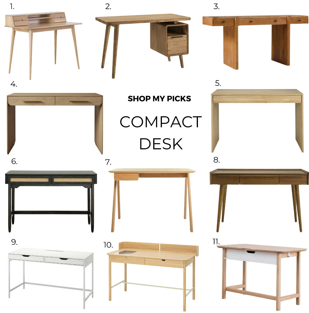 The Curation: Compact Desk, the Right Decorating Process, and Beautiful Space 