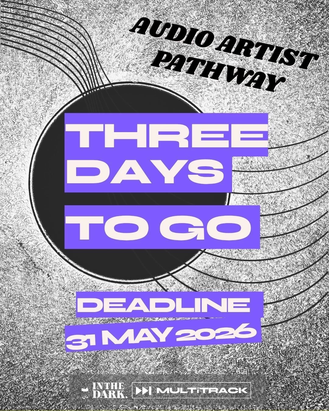 Three more days to go before applications close. Any last minute questions? Get in touch! 
https://www.multitrack.uk/audio-artist-pathway
