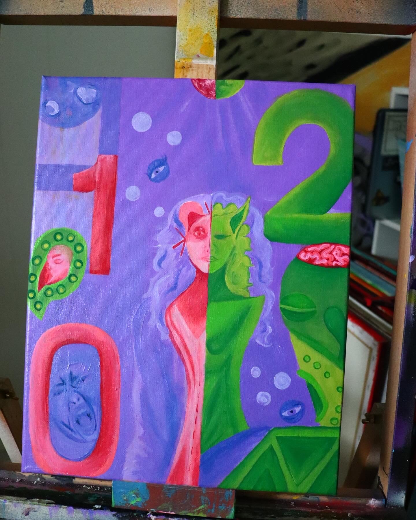 "In My Room" 10x12 Acrylic Painting